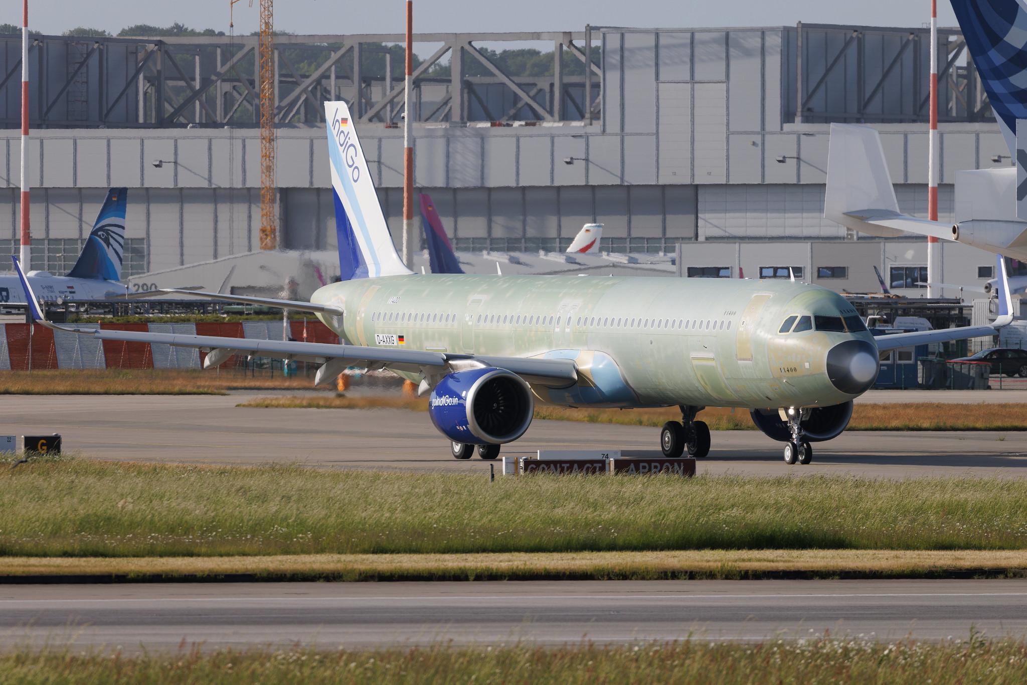 Hamburg Finkenwerder: IndiGo (6E / IGO) | Airbus A321-251NX A21N | D-AXXG | VT- | MSN 11400