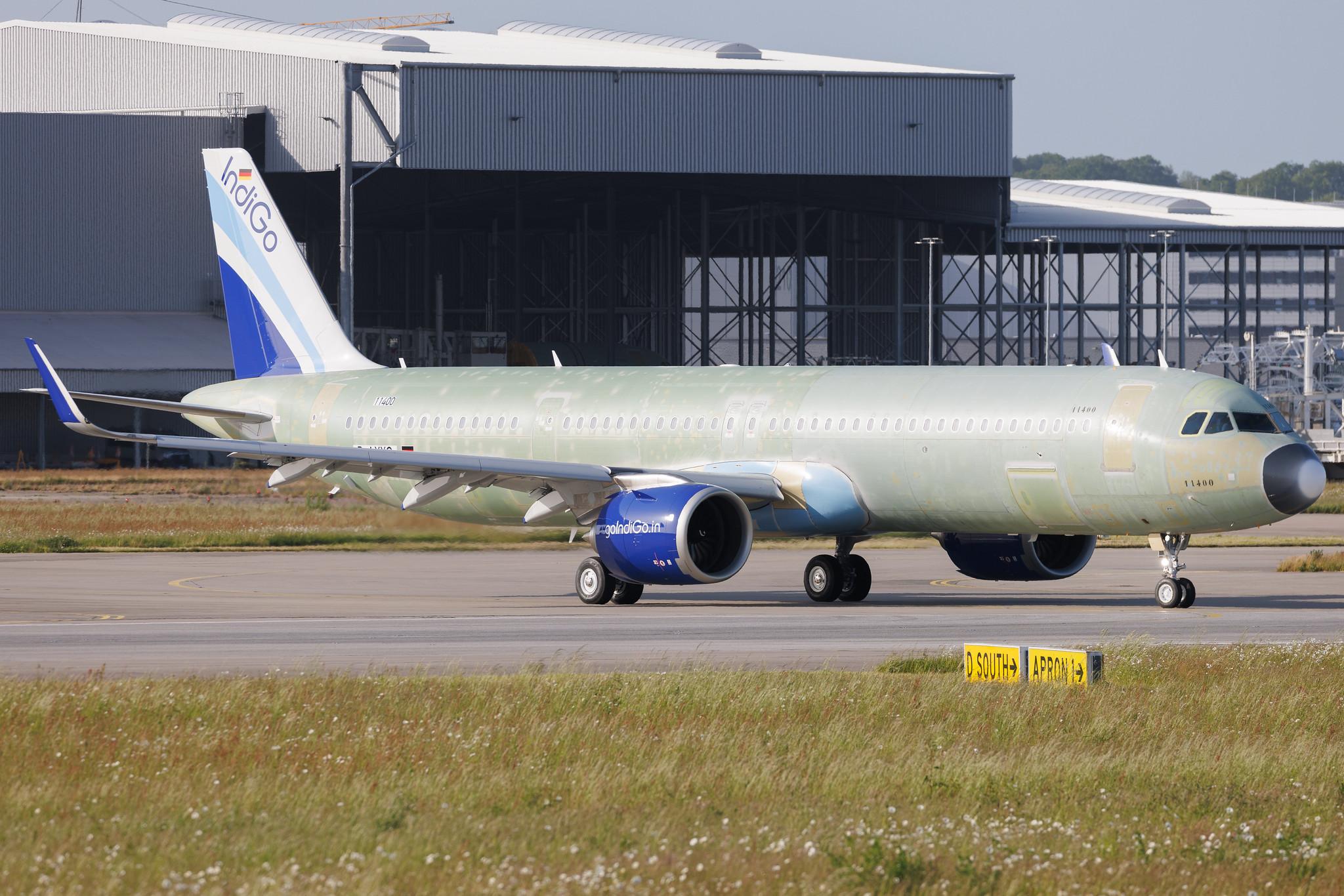 Hamburg Finkenwerder: IndiGo (6E / IGO) | Airbus A321-251NX A21N | D-AXXG | VT- | MSN 11400