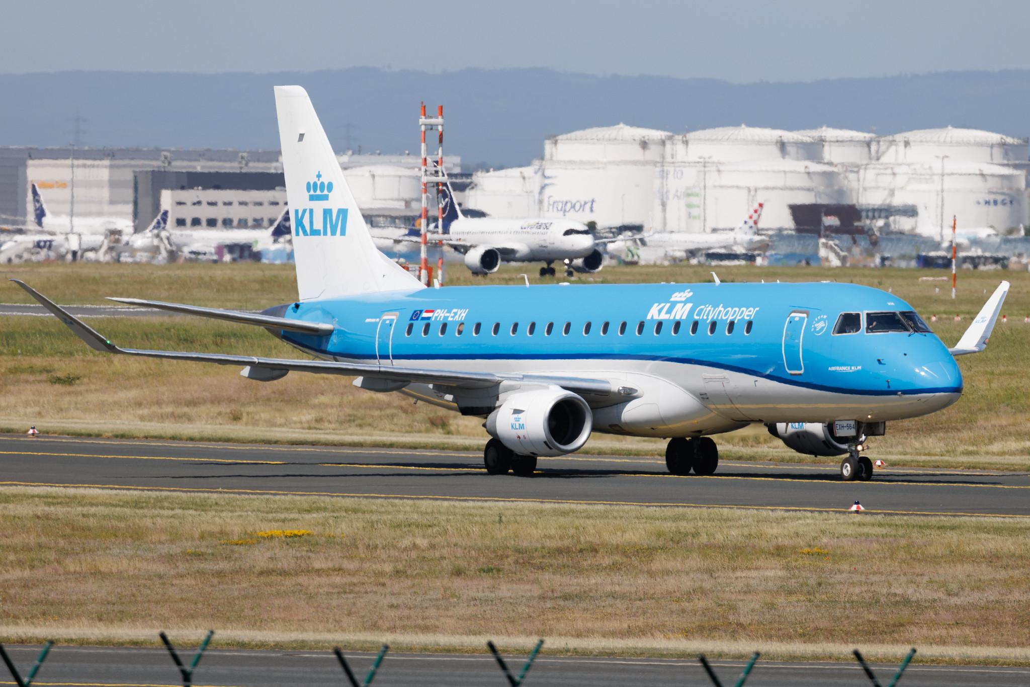 Frankfurt Airport: KLM (KL / KLM) | Operator: KLM Cityhopper | Embraer E175STD E75S | PH-EXH | MSN 17000564