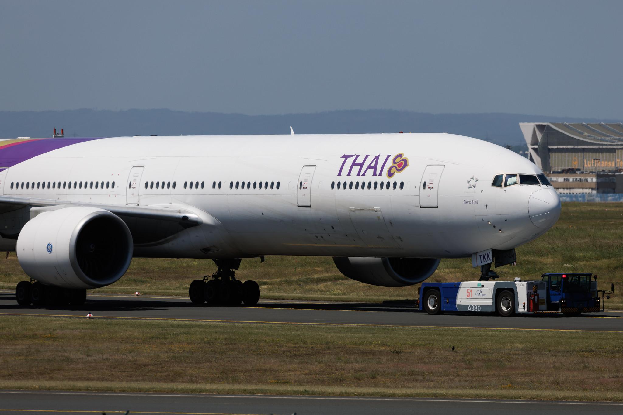 Frankfurt Airport: Thai Airways (TG / THA) | Boeing 777-3AL(ER) B77W | HS-TKK | MSN 41520