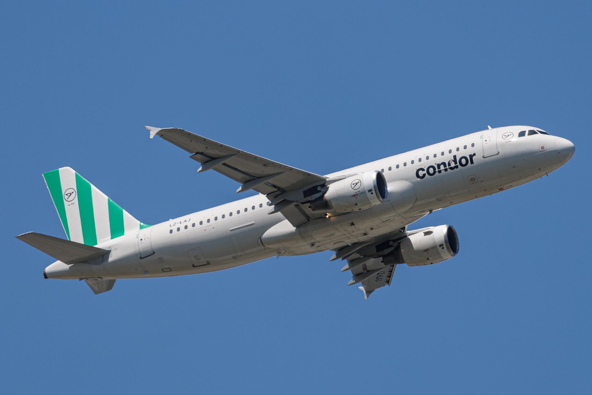 Frankfurt Airport: Condor (DE / CFG) | Operator: European Air Charter |  Airbus A320-214 A320 | LZ-LAJ | MSN 02764