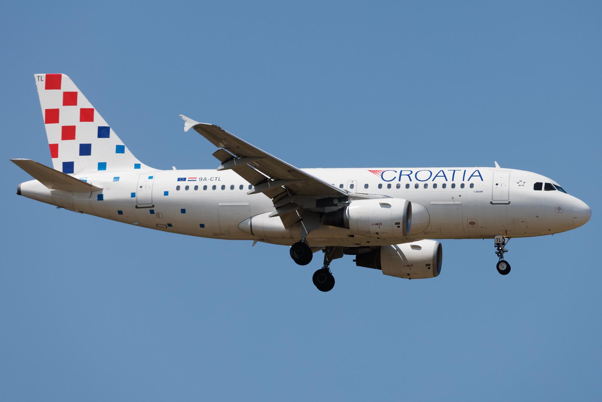 Frankfurt Airport: Croatia Airlines (OU / CTN) | Airbus A319-112 A319 | 9A-CTL | MSN 1252