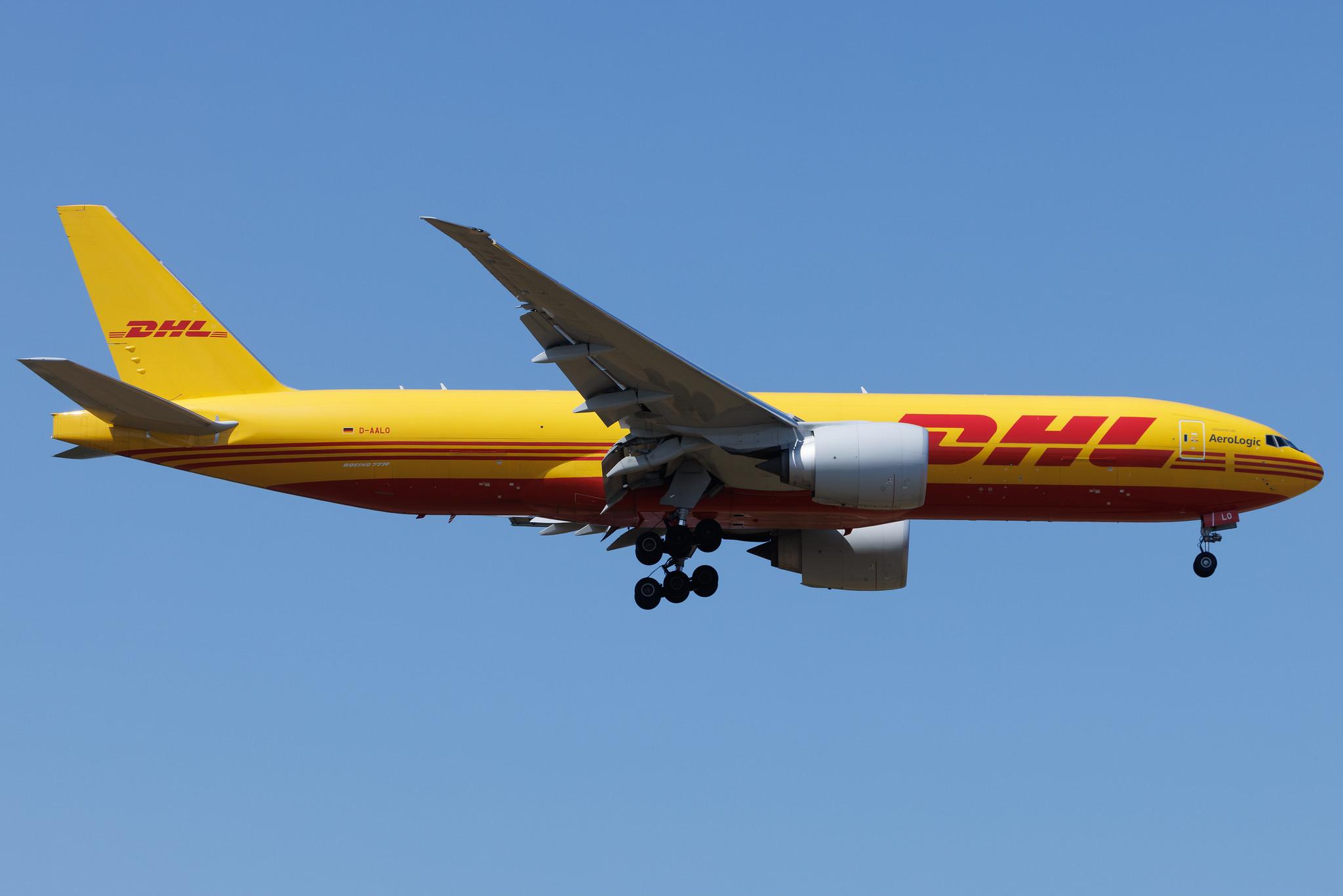 Frankfurt Airport: DHL (D0 / DHK) | Operator: AeroLogic | Boeing 777-F B77L | D-AALO | MSN 66085