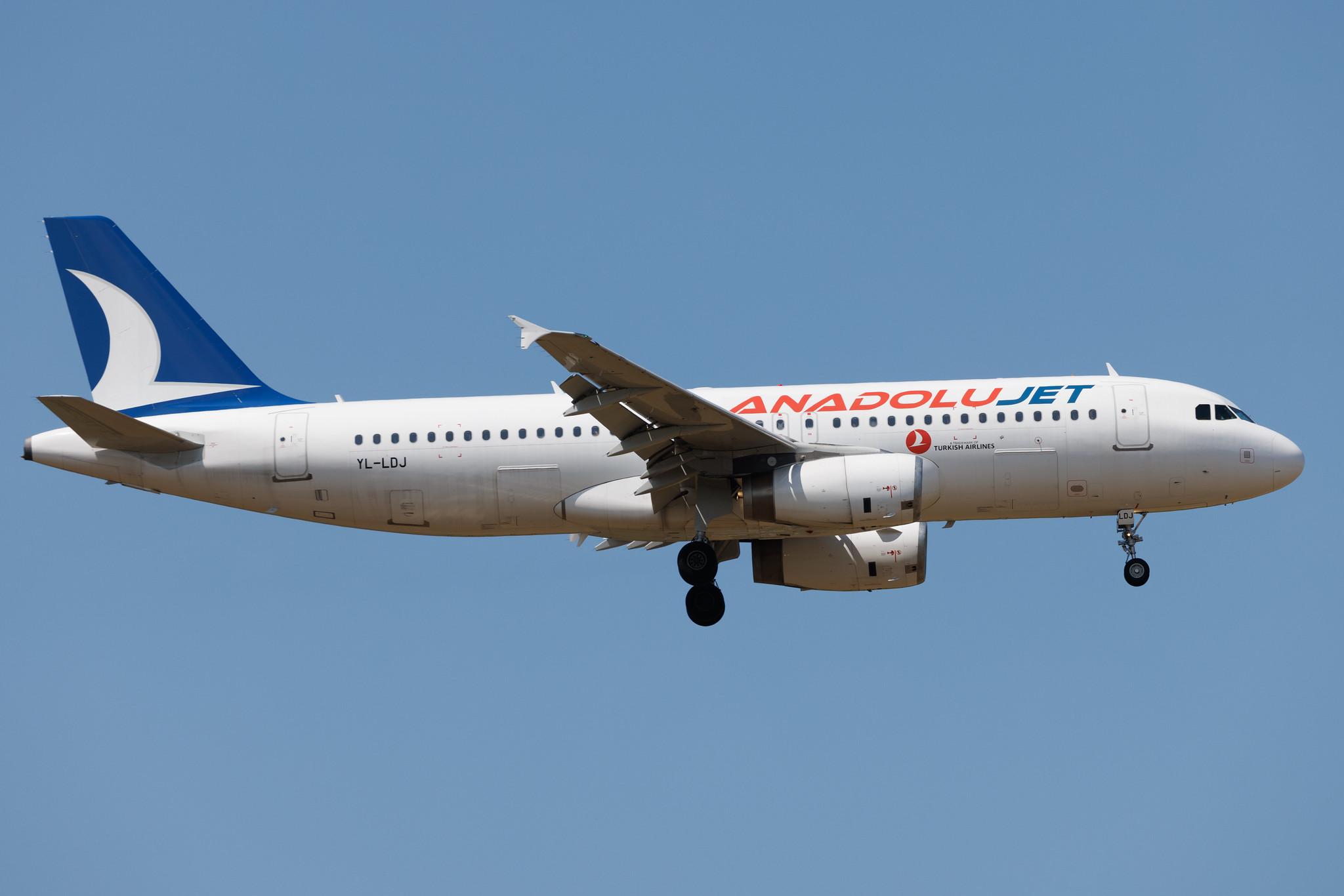 Frankfurt Airport: AnadoluJet (TK / THY) | Operator: Turkish Airlines | Airbus A320-232 A320 | YL-LDJ | MSN 04351