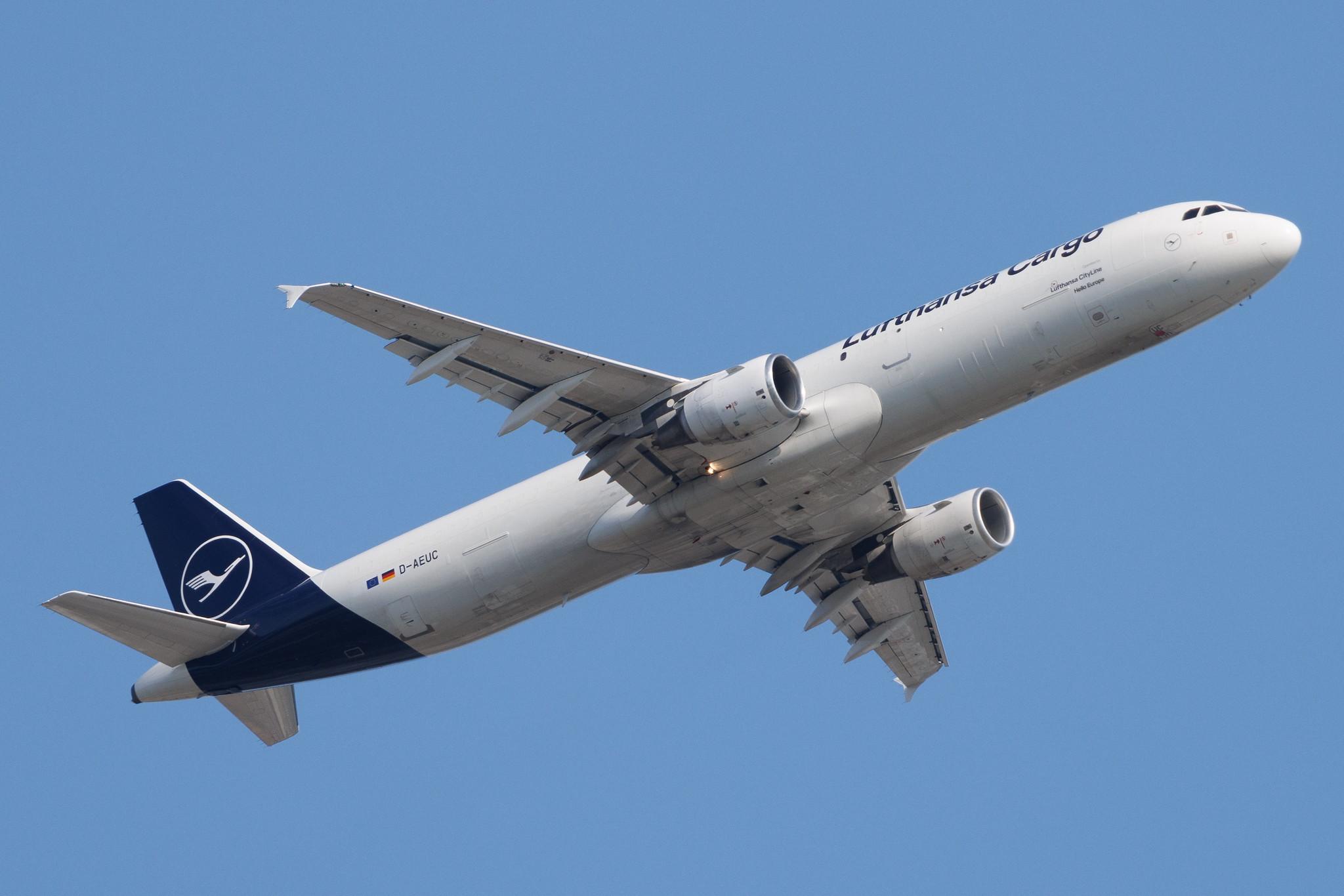 Frankfurt Airport: Lufthansa Cargo (/ GEC) | Operator: Lufthansa CityLine | Airbus A321-211(P2F) A321 | D-AEUC | MSN 3504
