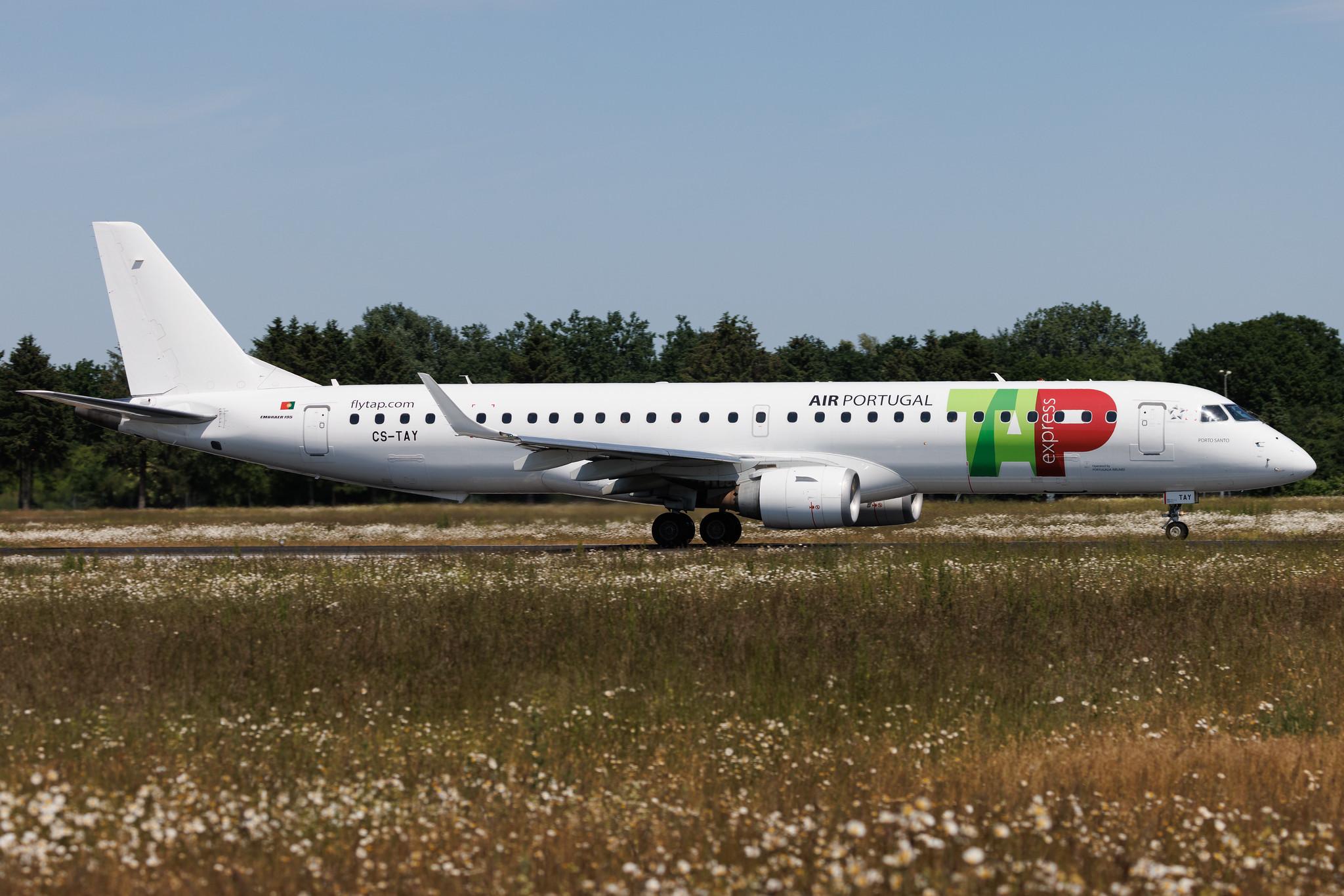 Hamburg Airport: TAP Express (TP / TAP) | Operator: Portugalia Airlines | Embraer E195LR E195 | CS-TAY | MSN 19000357