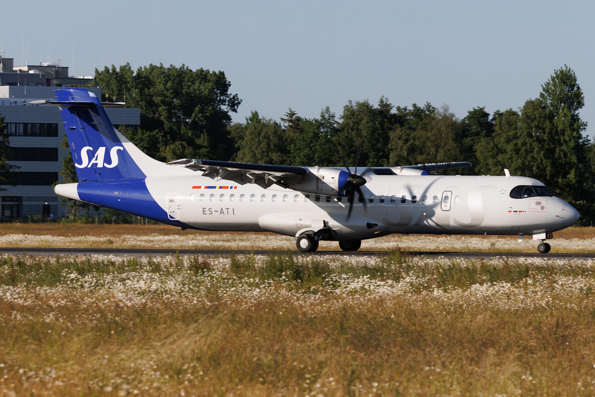Hamburg Airport: SAS (SK / SAS) | Operator: Xfly | ATR 72-600 AT76 | ES-ATI | MSN 1075