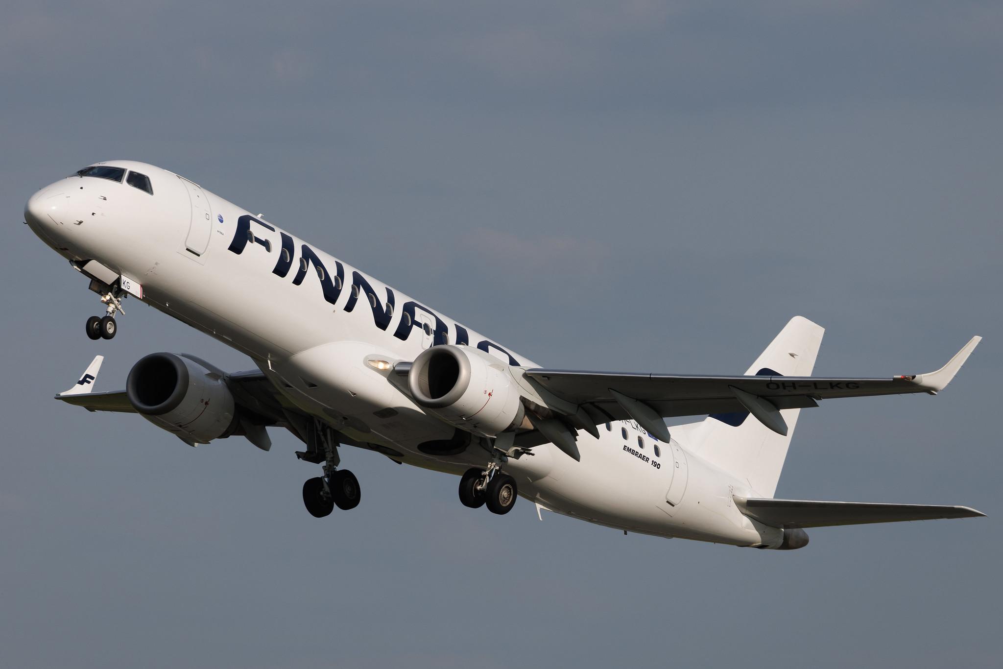 Hamburg Airport: Finnair (AY / FIN) | Operator: NORRA | Embraer E190LR E190 | OH-LKG | MSN 19000079