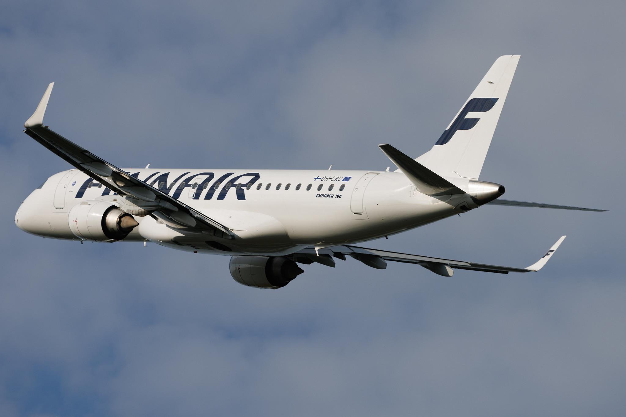 Hamburg Airport: Finnair (AY / FIN) | Operator: NORRA | Embraer E190LR E190 | OH-LKG | MSN 19000079