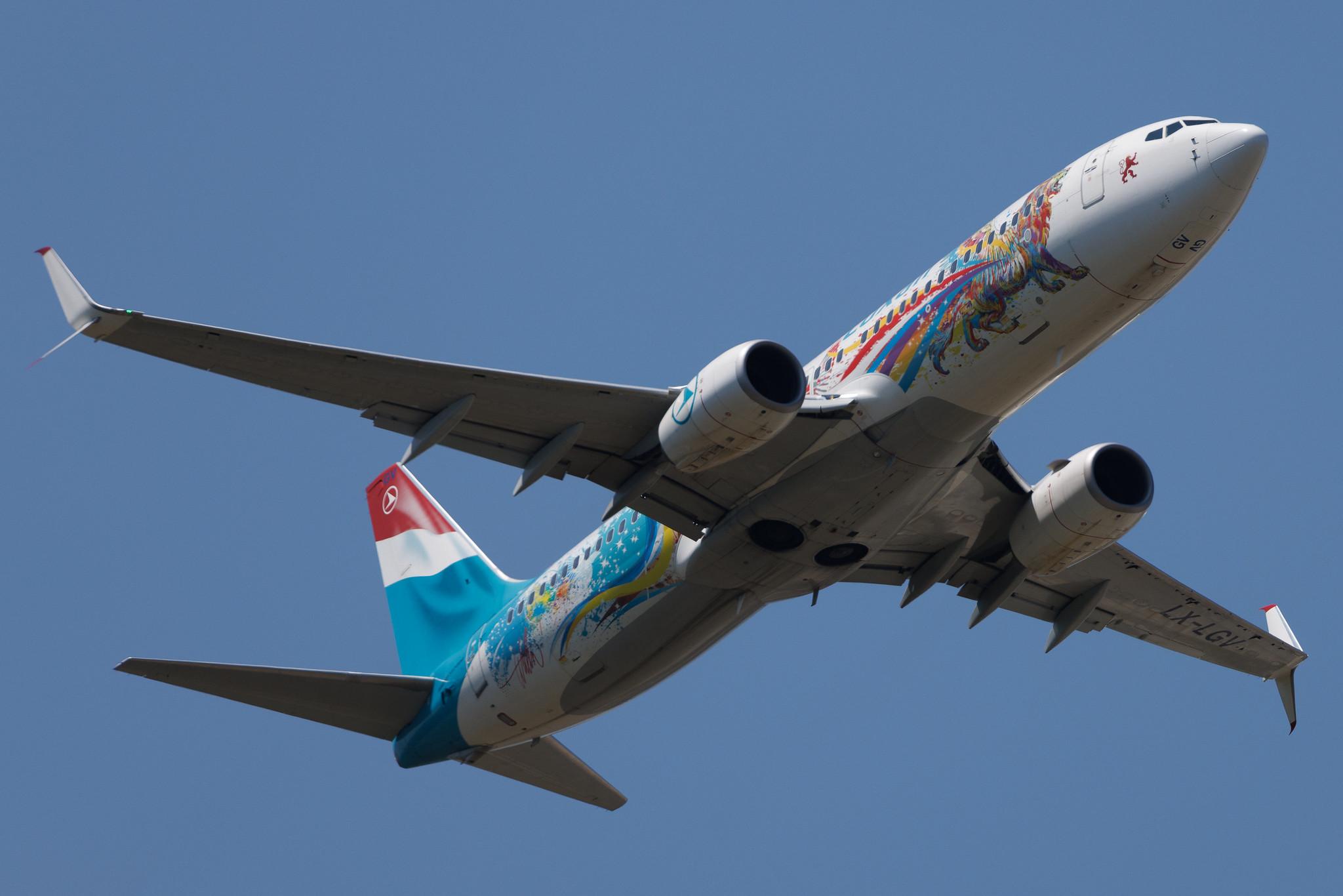 Luxembourg Findel Airport: Luxair (LG / LGL) | Livery: 60 Years Livery | Boeing 737-8C9 B738 | LX-LGV | MSN 41190