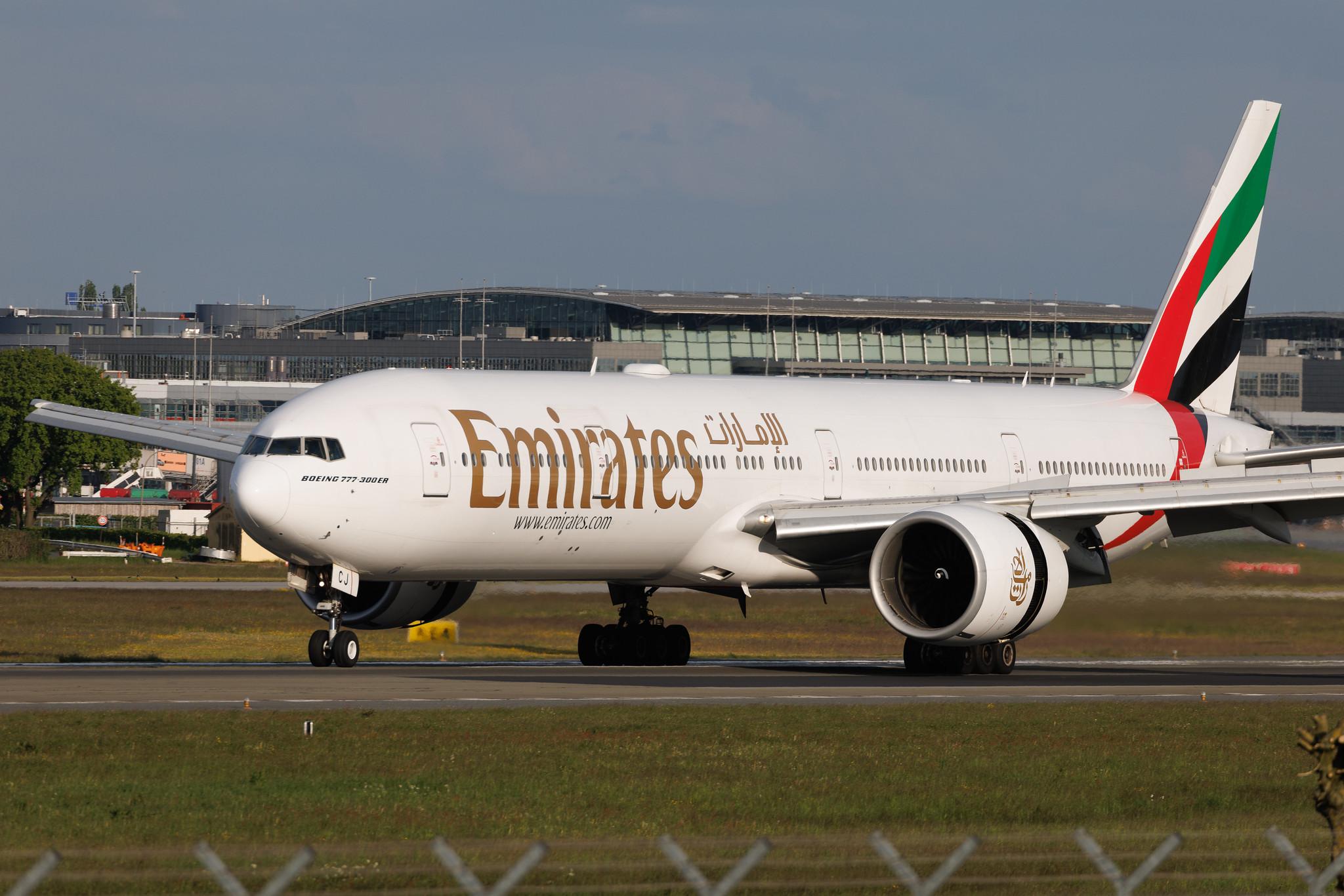 Hamburg Airport: Emirates (EK / UAE) | Boeing 777-31H(ER) B77W | A6-ECJ | MSN 35583
