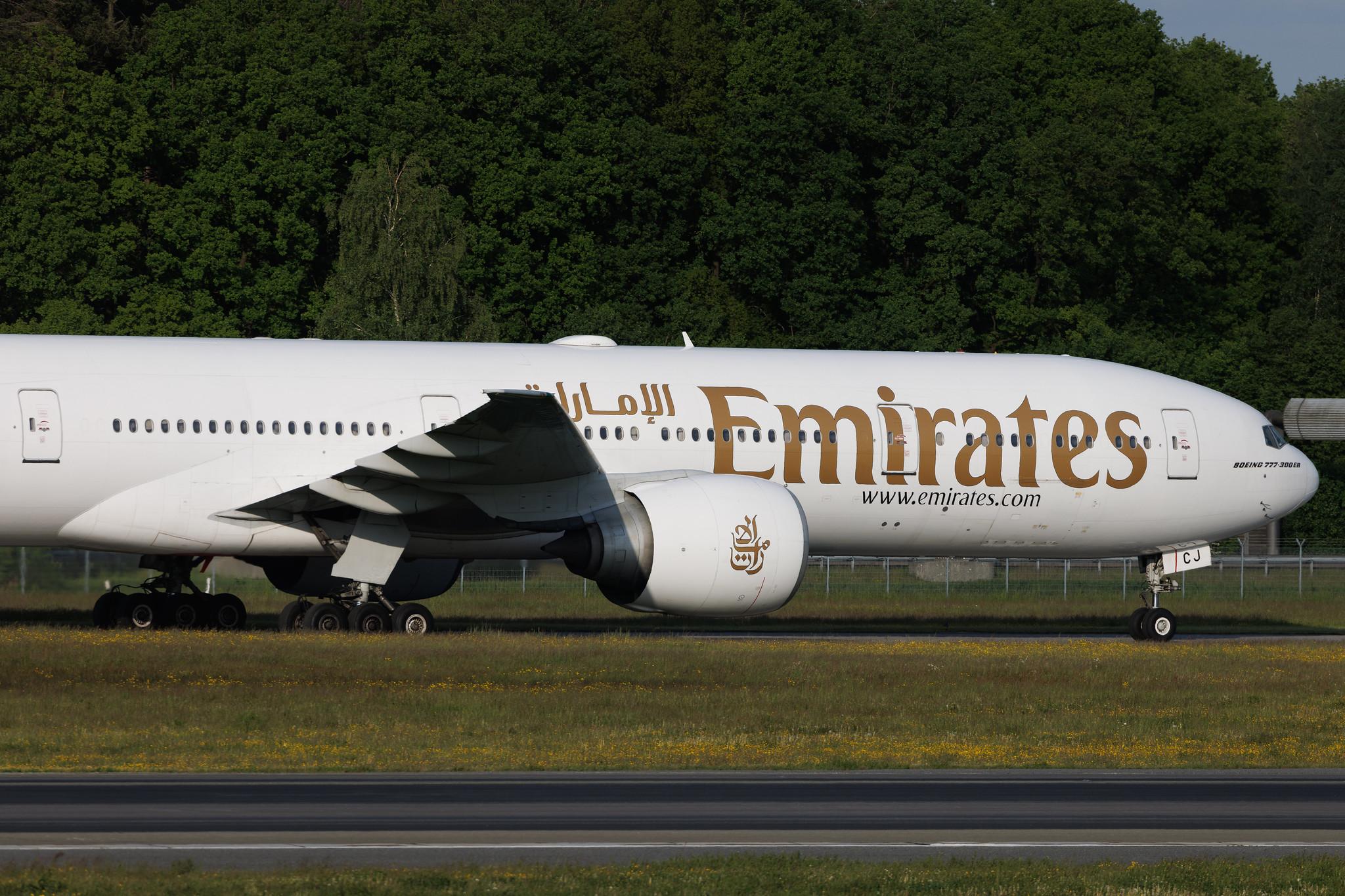 Hamburg Airport: Emirates (EK / UAE) | Boeing 777-31H(ER) B77W | A6-ECJ | MSN 35583