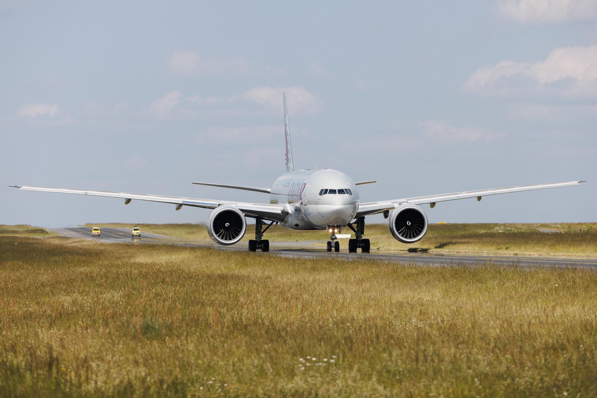 Luxembourg Findel Airport: Qatar Cargo (QR / QTR) | Operator: Qatar Airways | Boeing 777-FDZ B77L | A7-BFB | MSN 36100