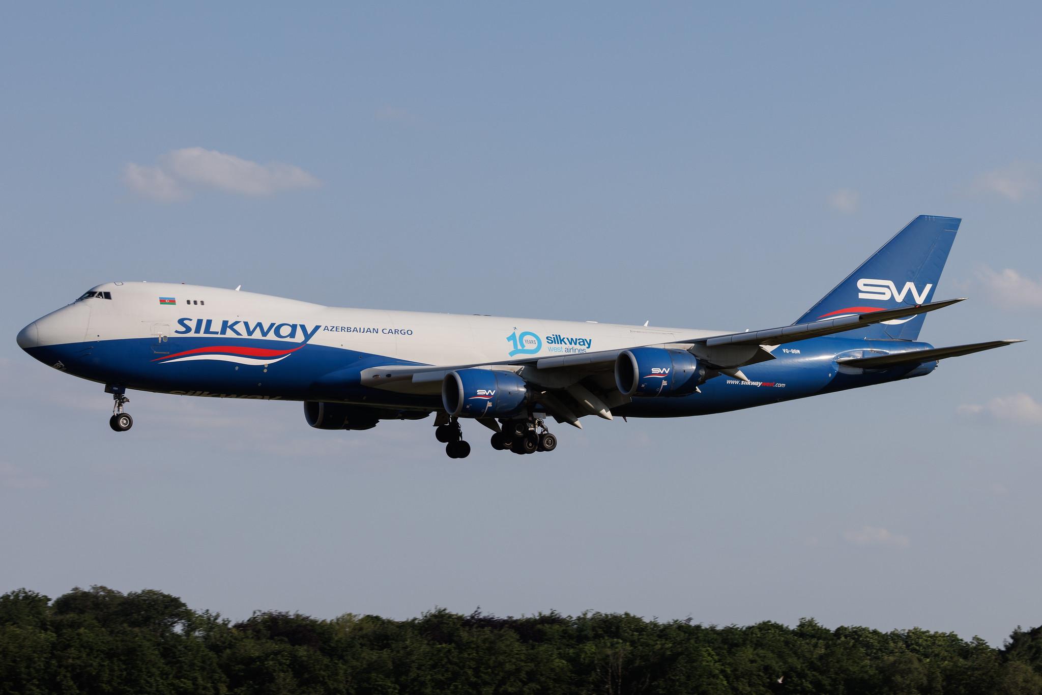 Luxembourg Findel Airport: Silk Way West Airlines (7L / AZG) | Boeing 747-83QF B748 | VQ-BBM | MSN 62709