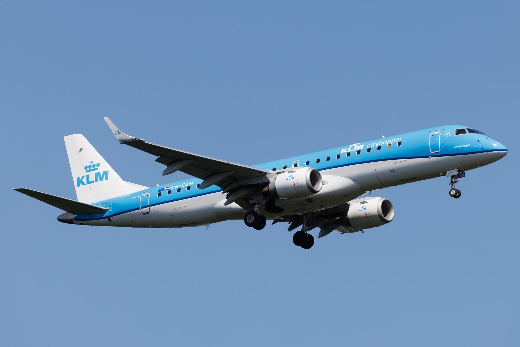 Frankfurt Airport: KLM (KL / KLM) | Operator: KLM Cityhopper | Embraer E190STD E190 | PH-EZM | MSN 19000338