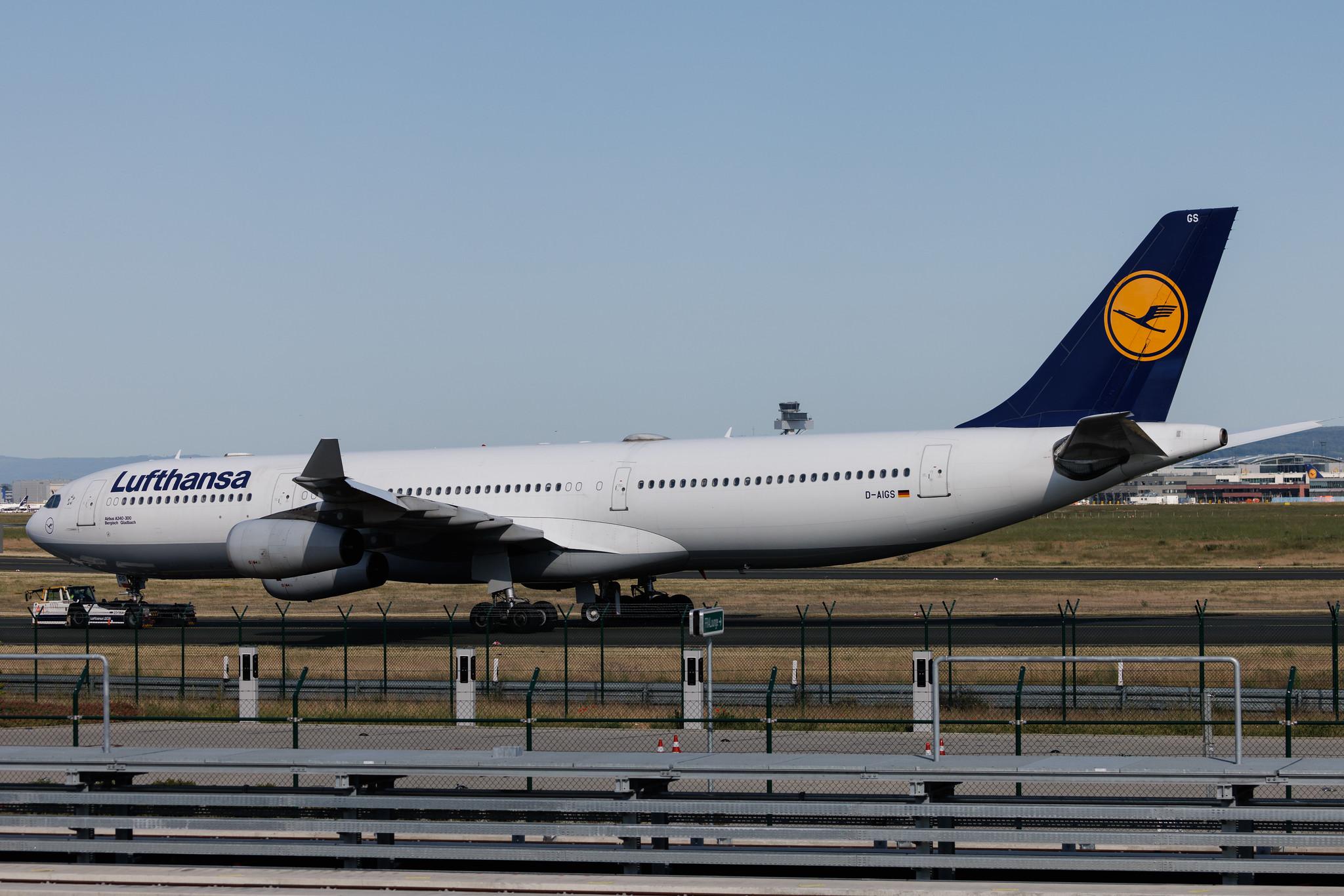 Frankfurt Airport: Lufthansa (LH / DLH) | Airbus A340-313 A343 | D-AIGS | MSN 0297