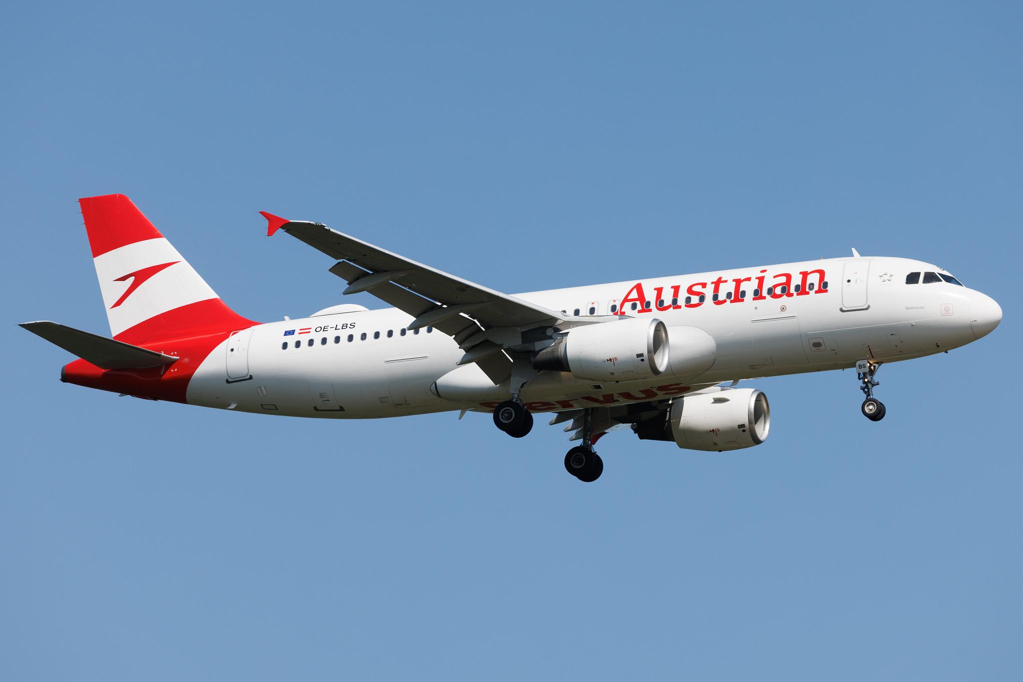 Frankfurt Airport: Austrian Airlines (OS / AUA) | Airbus A320-214 A320 | OE-LBS | MSN 1189