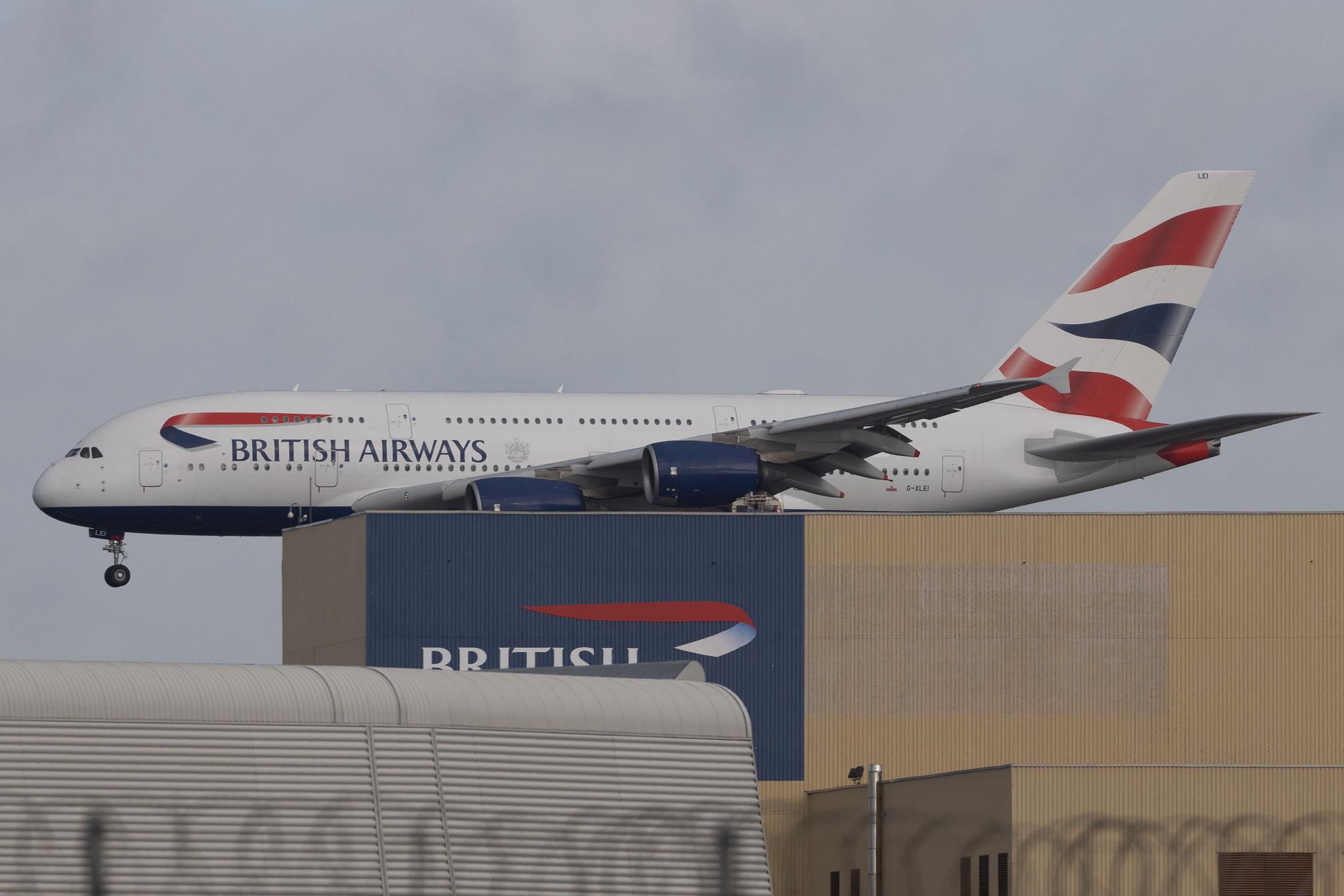 London Heathrow: British Airways (BA / BAW) | Airbus A380-841 A388 | G-XLEI | MSN 173