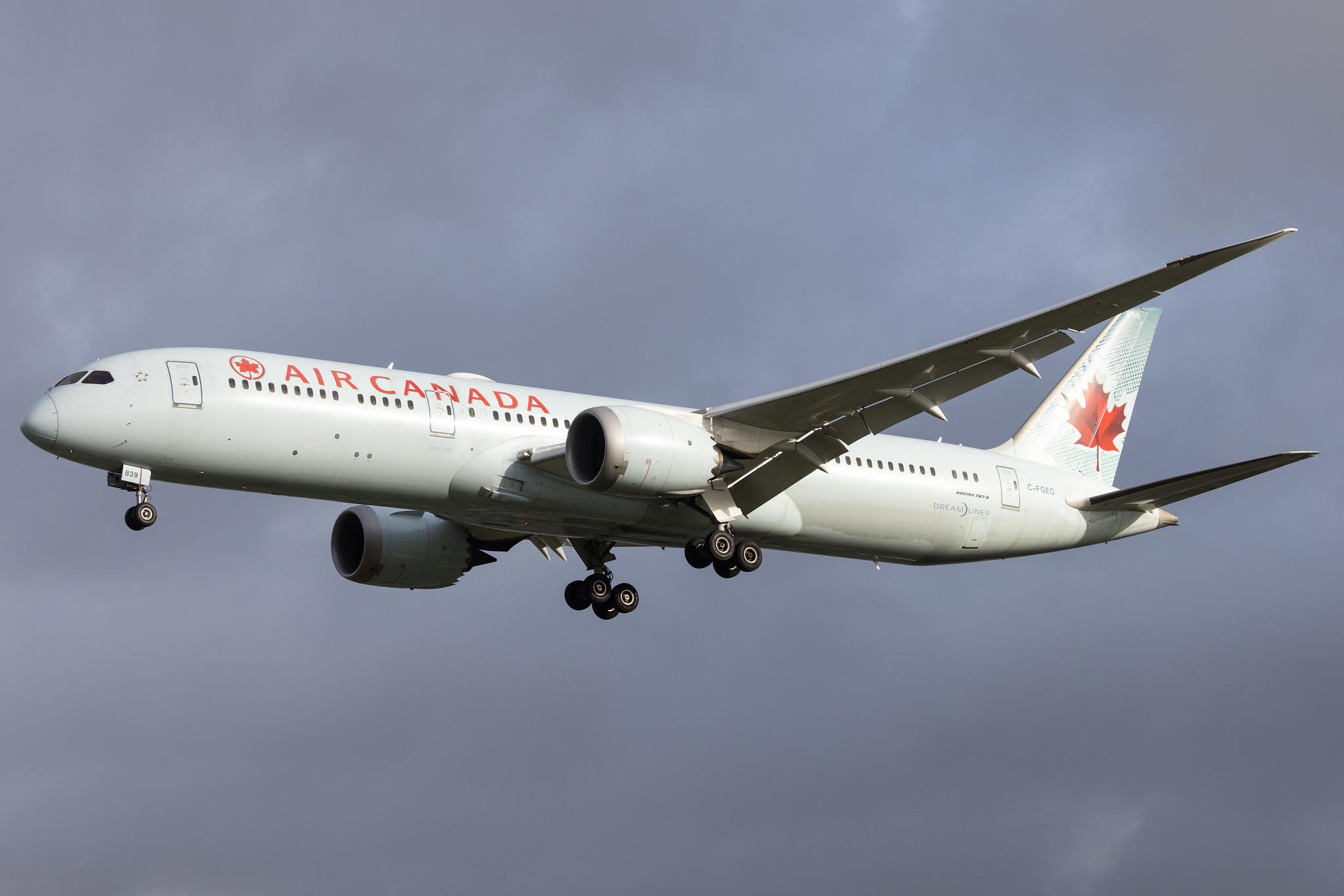 London Heathrow: Air Canada (AC / ACA) | Boeing 787-9 Dreamliner B789 | C-FGEO | MSN 37180