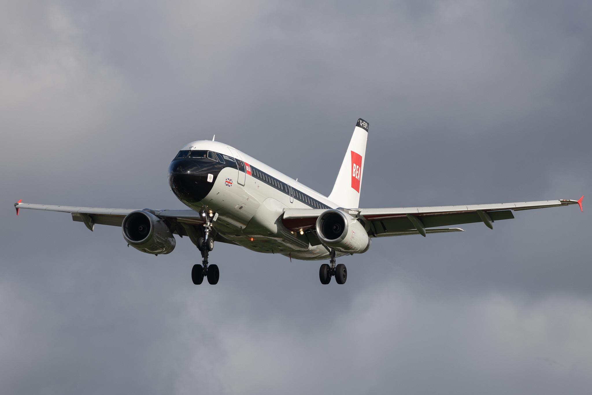 London Heathrow: British Airways (BA / BAW) | Livery: BEA Retro Livery | Airbus A319-131 A319 | G-EUPJ | MSN 1232