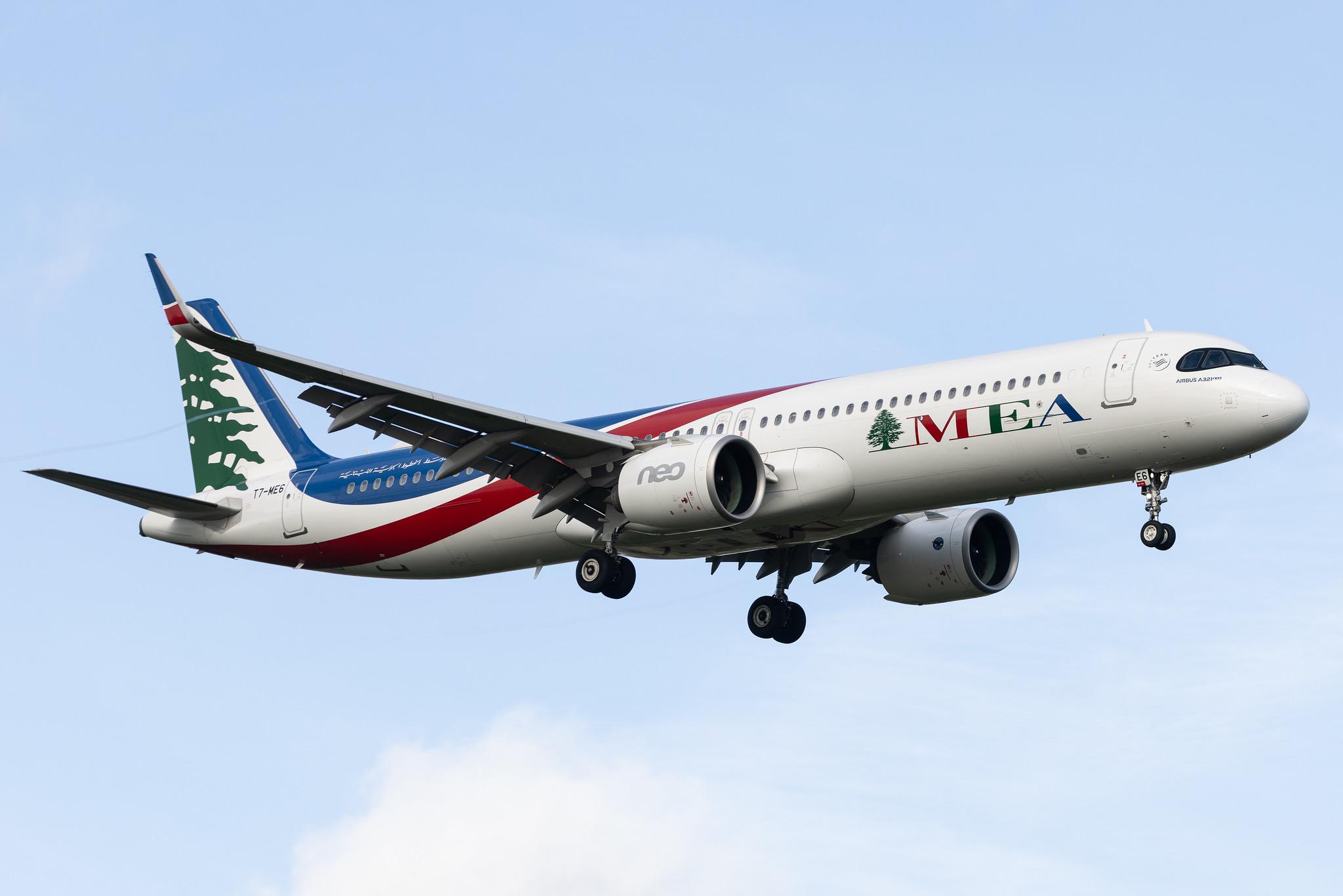 London Heathrow: MEA (ME / MEA) | Airbus A321-271NX A21N | T7-ME6 | MSN 10174