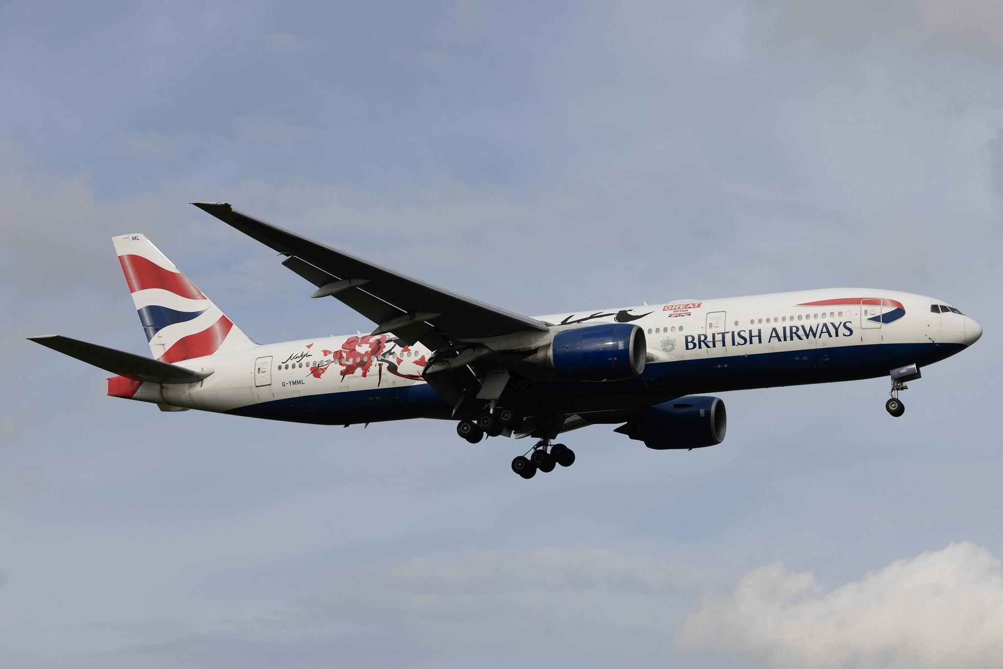 London Heathrow: British Airways (BA / BAW) | Livery: GREAT Festival of Creativity | Boeing 777-236(ER) B772 | G-YMML | MSN 30313