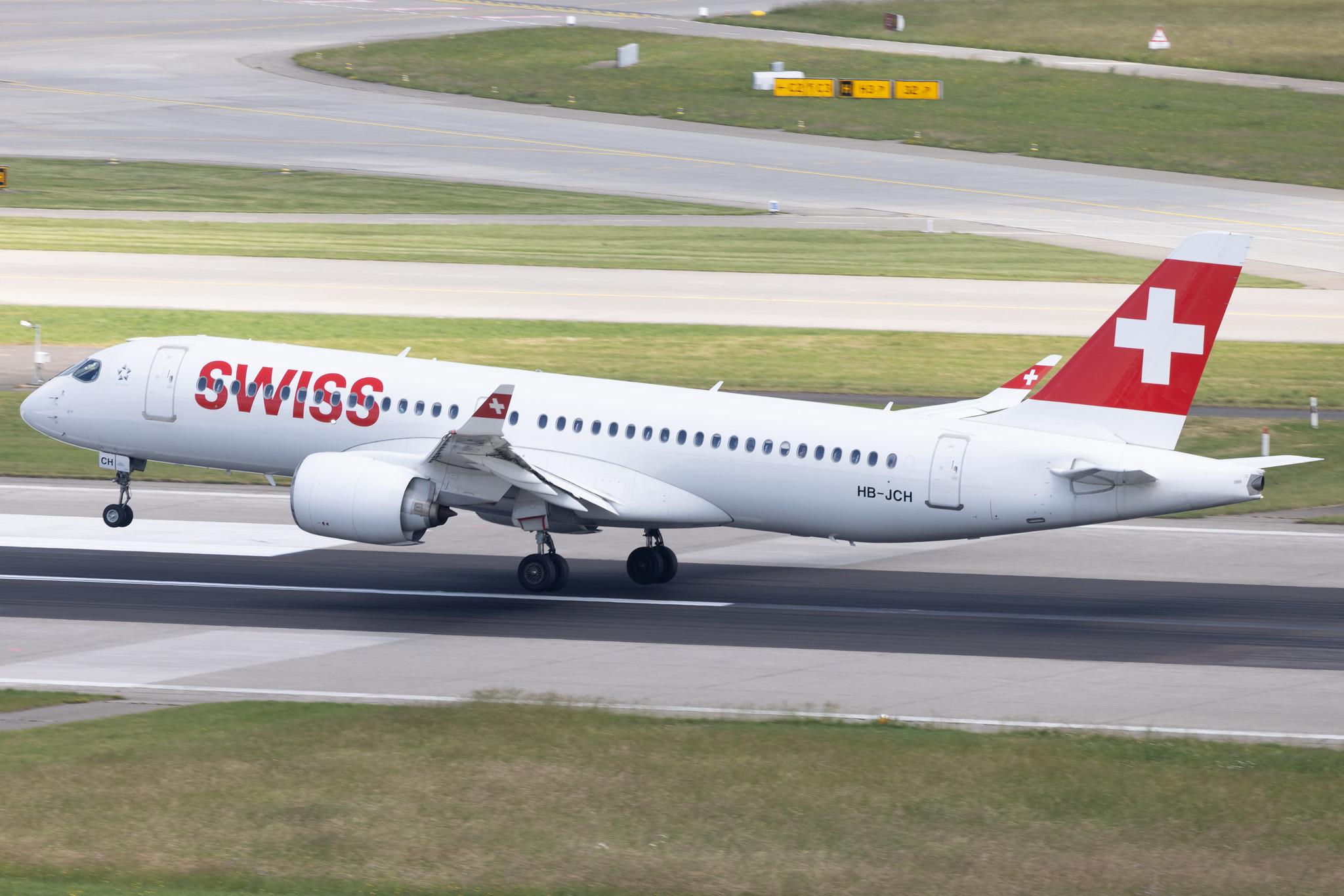 Flughafen Zürich: Swiss (LX / SWR) | Airbus A220-300 BCS3 | HB-JCH | MSN 55021
