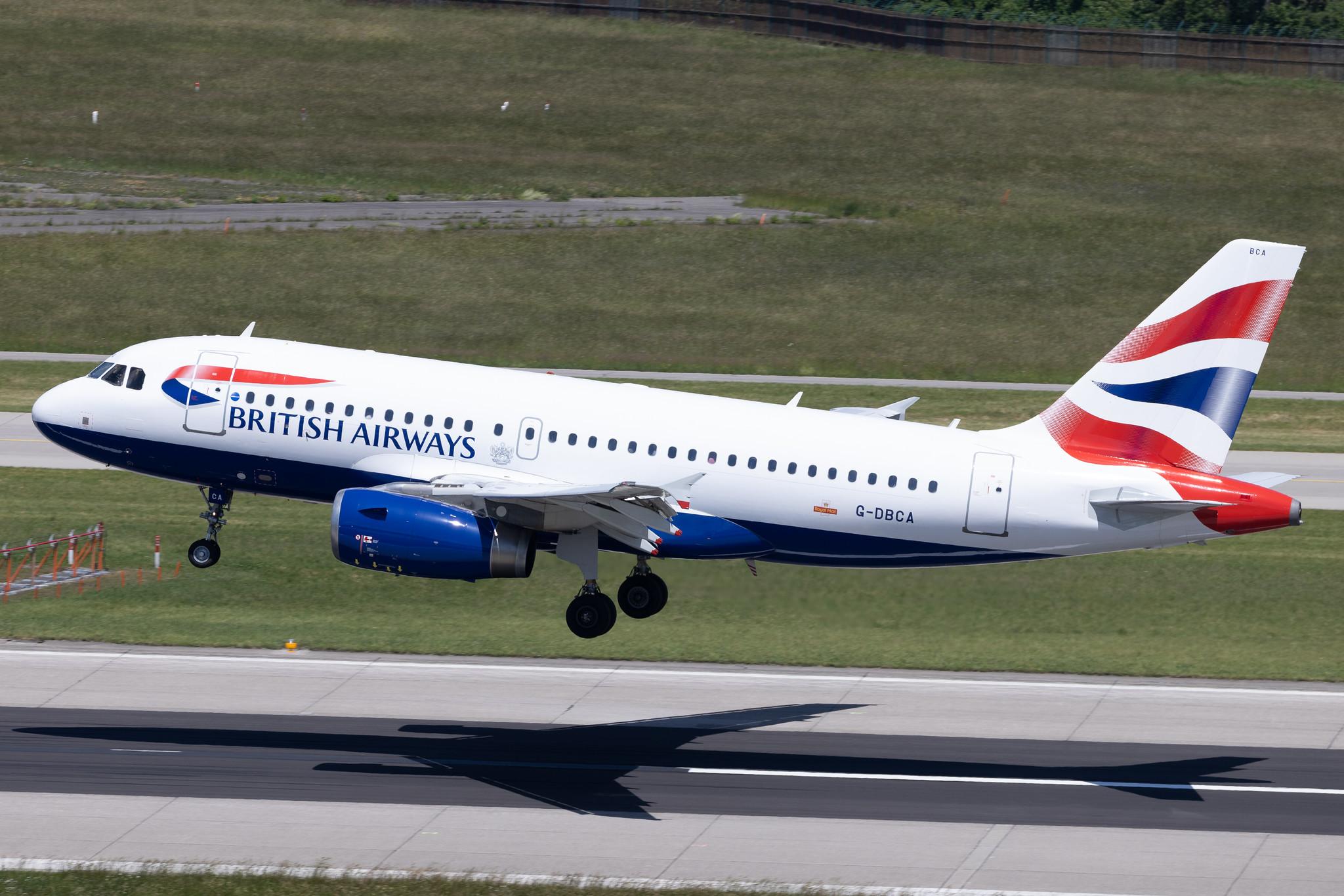 Flughafen Zürich: British Airways (BA / BAW) | Airbus A319-131 A319 | G-DBCA | MSN 2098