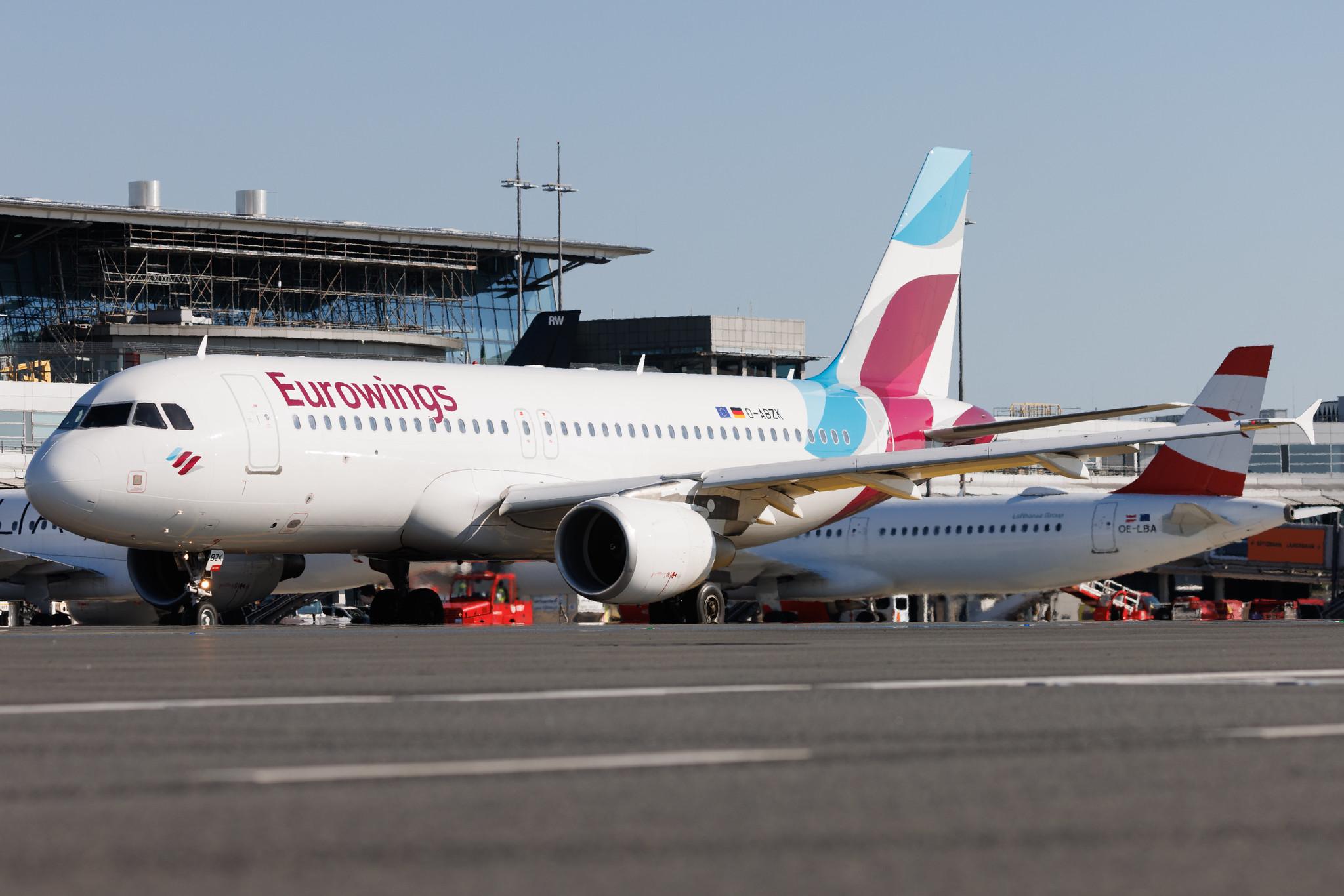 Hamburg Airport: Eurowings (EW / EWG) | Airbus A320-216 A320 | D-ABZK | MSN 3213
