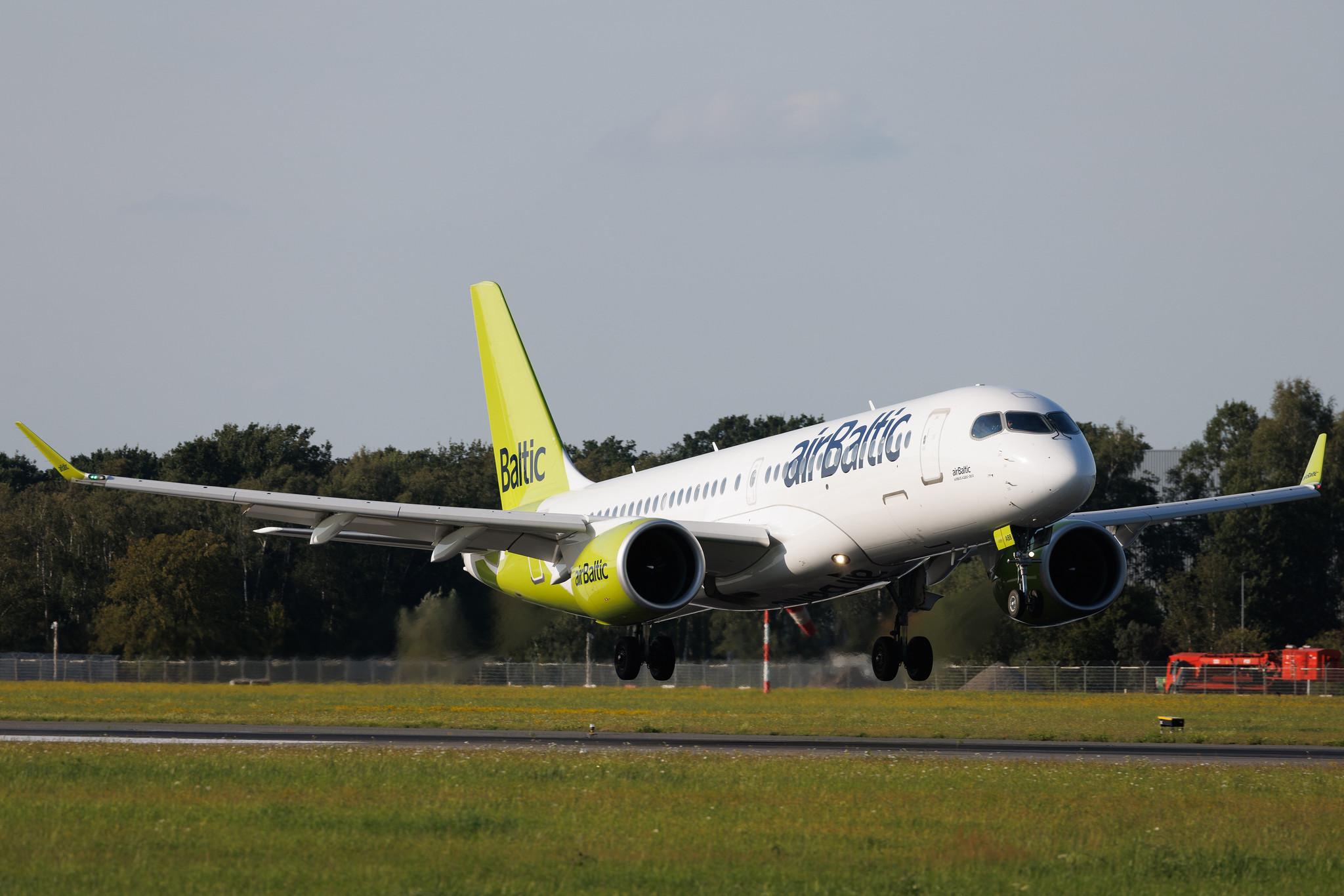 Hamburg Airport: Air Baltic (BT / BTI) | Airbus A220-300 BCS3 | YL-ABB | MSN 55126