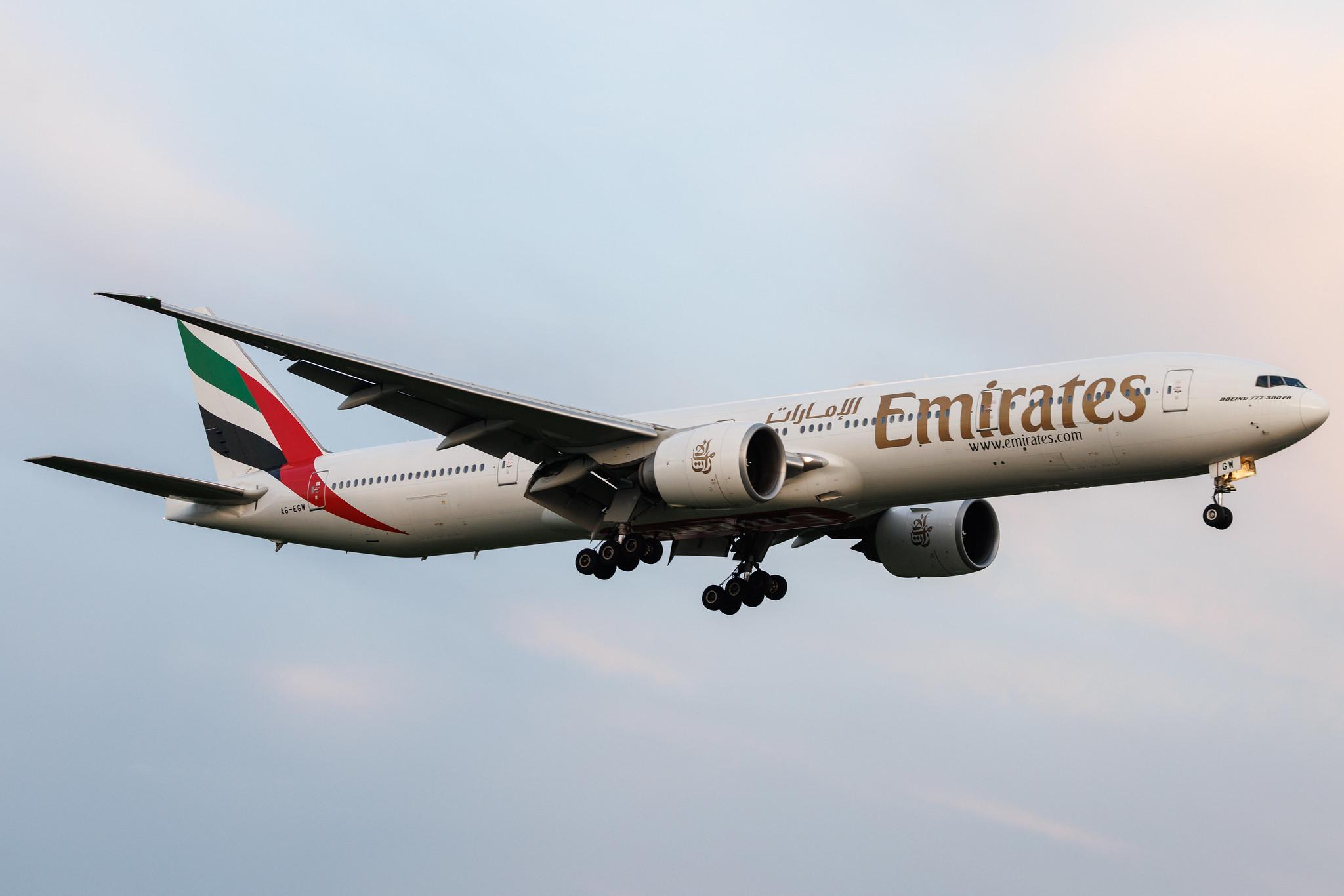 Hamburg Airport: Emirates (EK / UAE) | Boeing 777-31H(ER) B77W | A6-EGW | MSN 35601