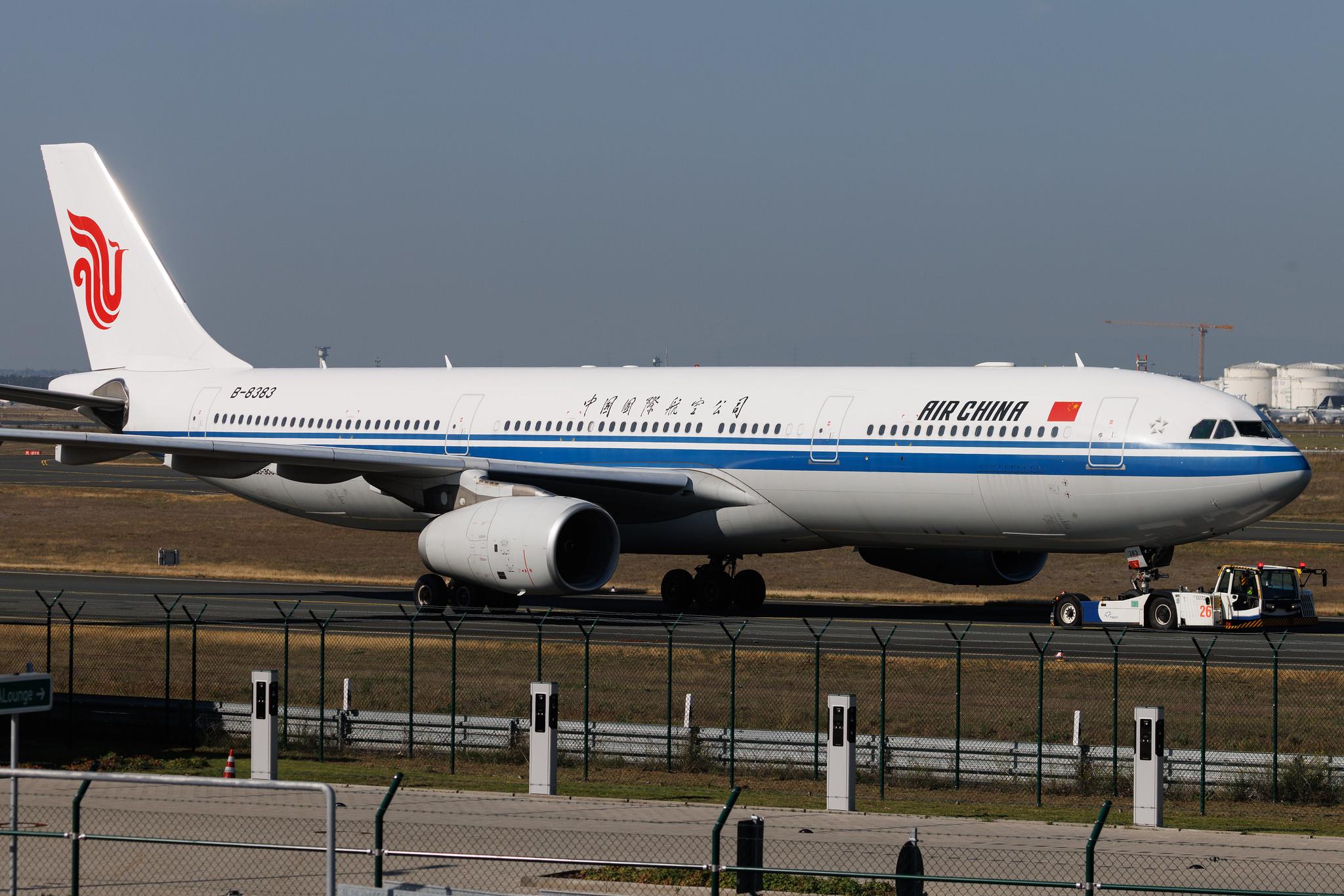 Frankfurt Airport: Air China (CA / CCA) | Airbus A330-343 A333 | B-8383 | MSN 1802