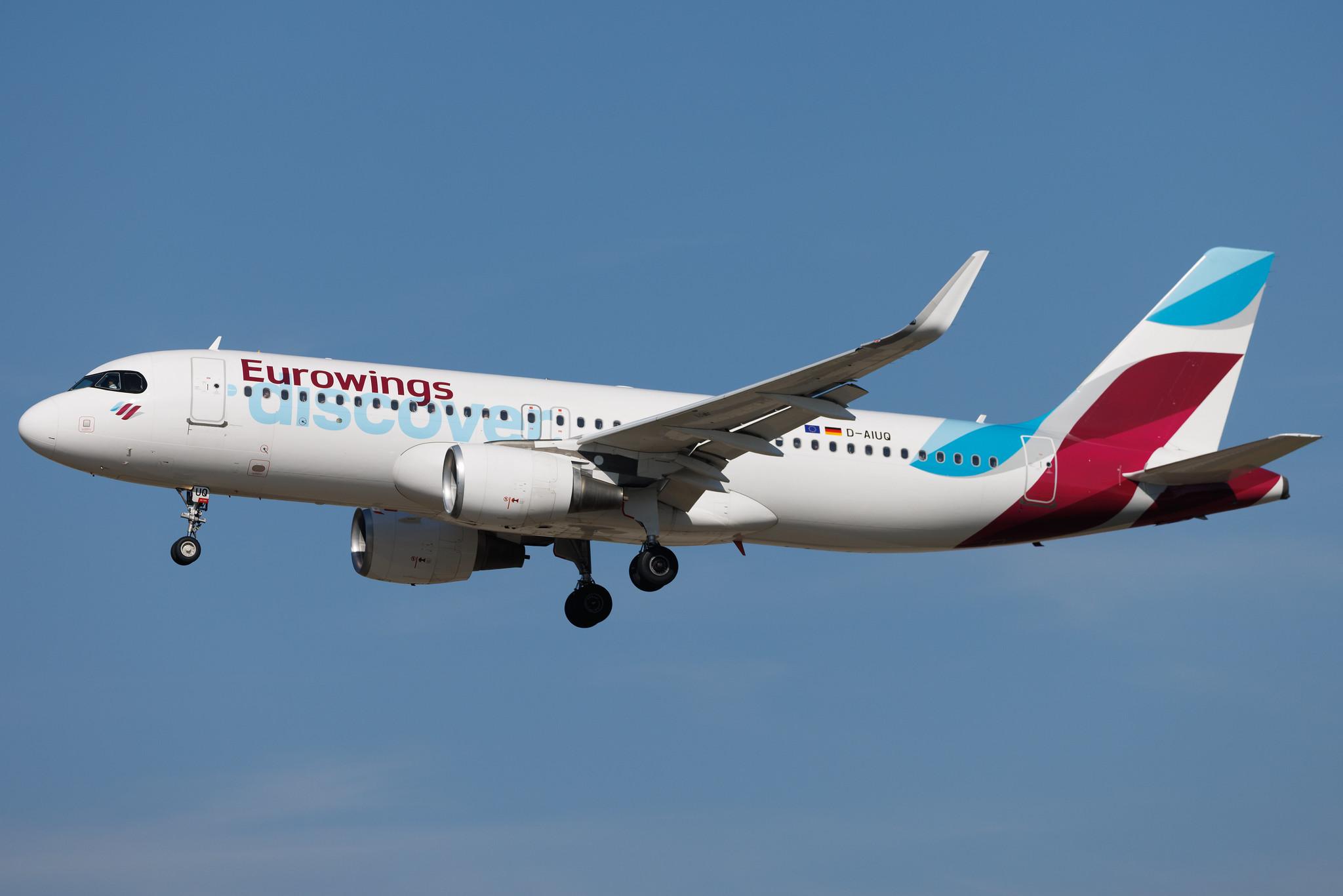 Frankfurt Airport: Eurowings Discover (4Y / OCN) | Airbus A320-214 A320 | D-AIUQ | MSN 6947