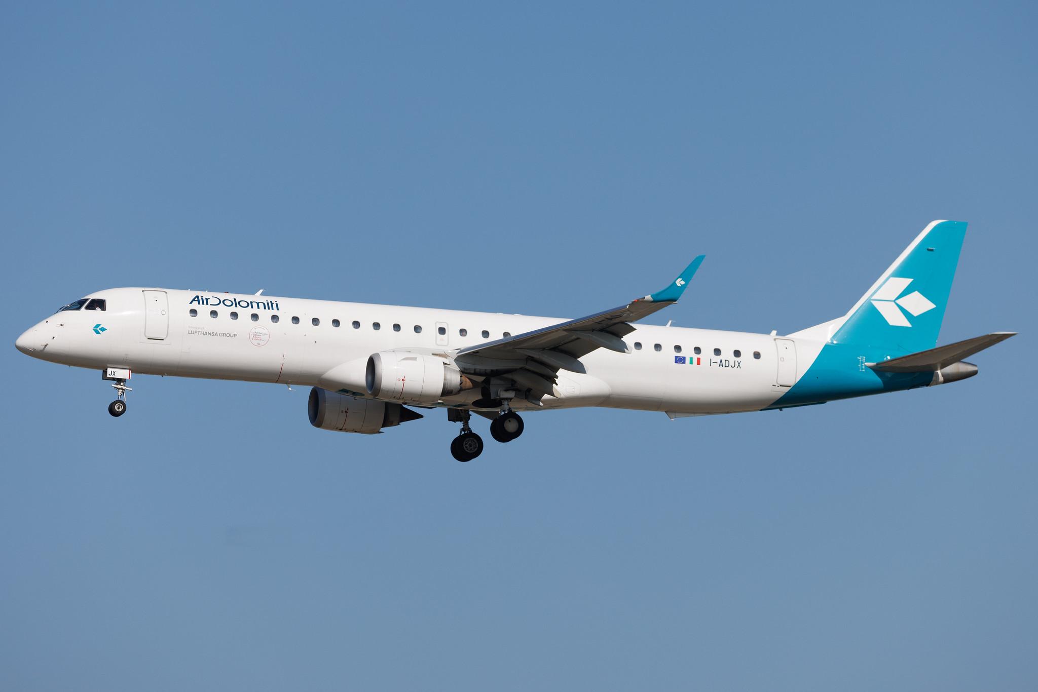 Frankfurt Airport: Air Dolomiti (EN / DLA) | Embraer E195LR E195 | I-ADJX | MSN 19000305