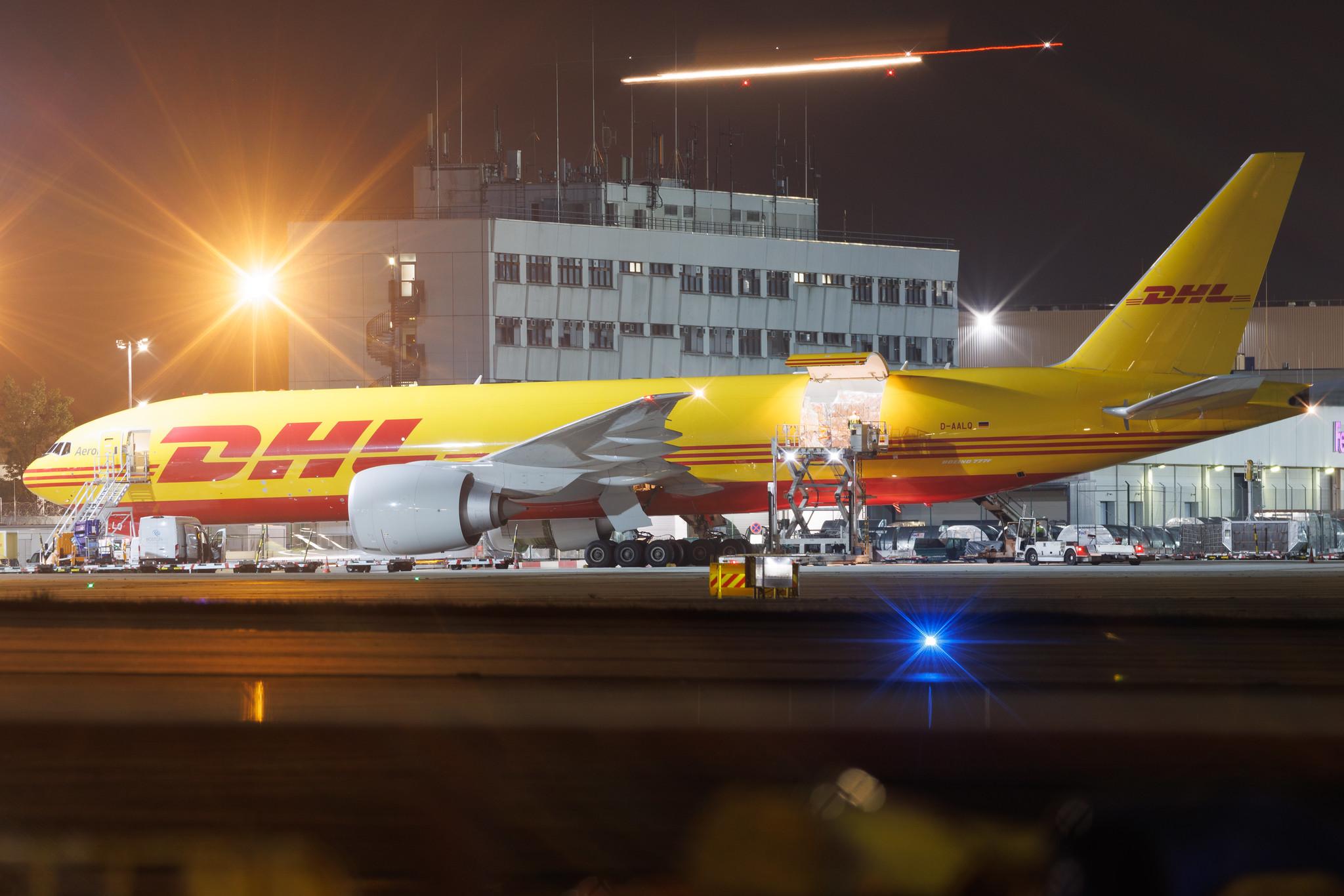 Frankfurt Airport: DHL (D0 / DHK) | Operator: AeroLogic | Boeing 777-F B77L | D-AALQ | MSN 66088