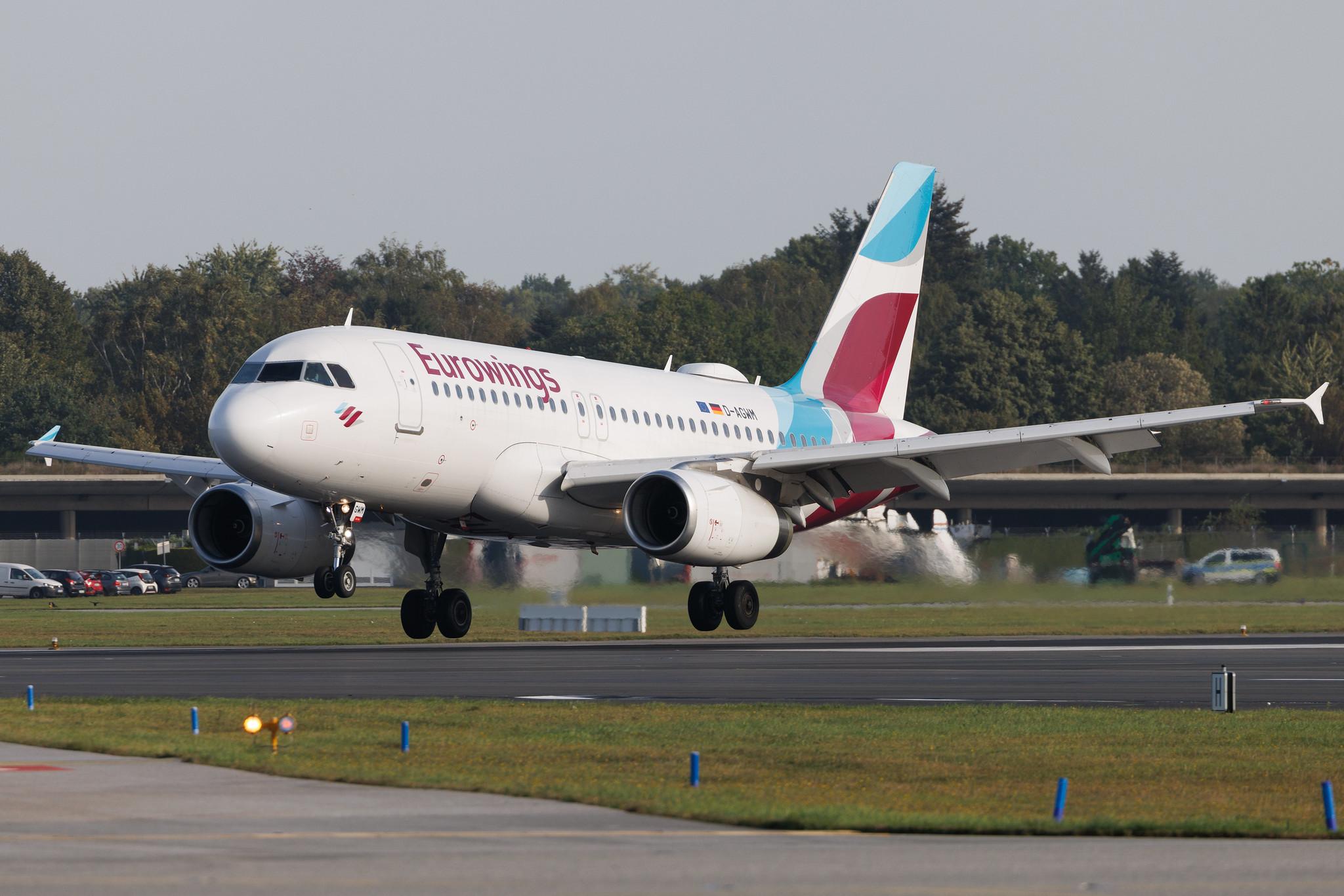Hamburg Airport: Eurowings (EW / EWG) | Airbus A319-132 A319 | D-AGWM | MSN 3839