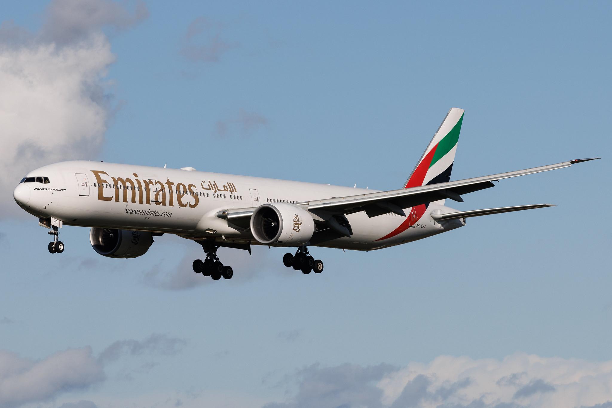 Hamburg Airport: Emirates (EK / UAE) | Boeing 777-31H(ER) B77W | A6-EPT | MSN 42339