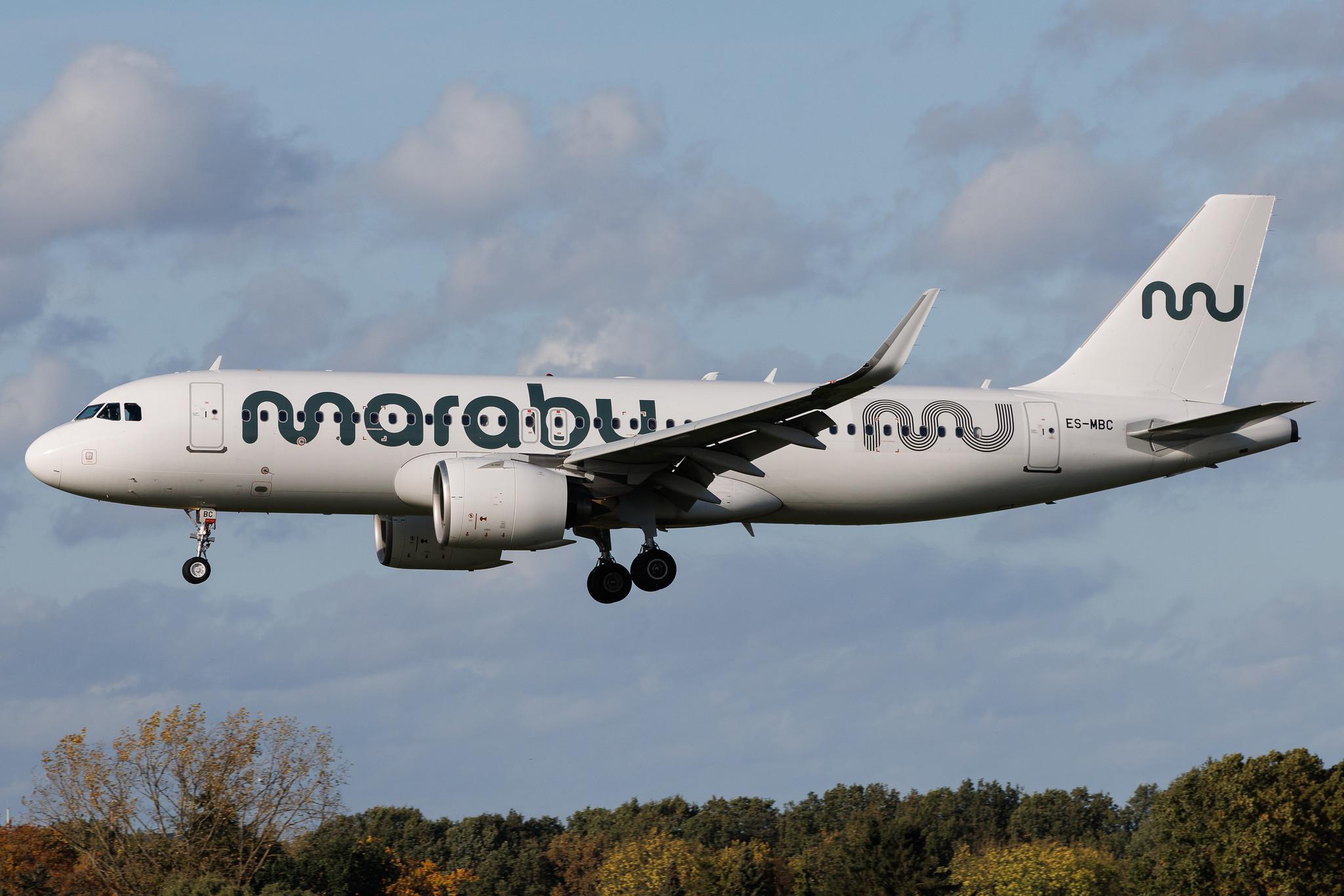 Hamburg Airport: Marabu (DI / MBU) | Operator: Nordica | Airbus A320-271N A20N | ES-MBC | MSN 06967