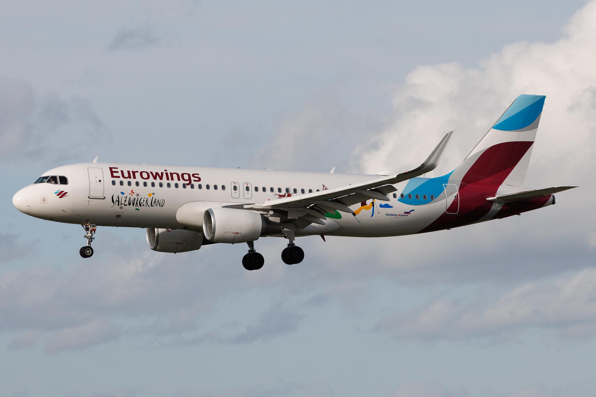Hamburg Airport: Eurowings (EW / EWG) | Livery: Salzburger Land Livery | Airbus A320-214 A320 | D-AEWP | MSN 7377
