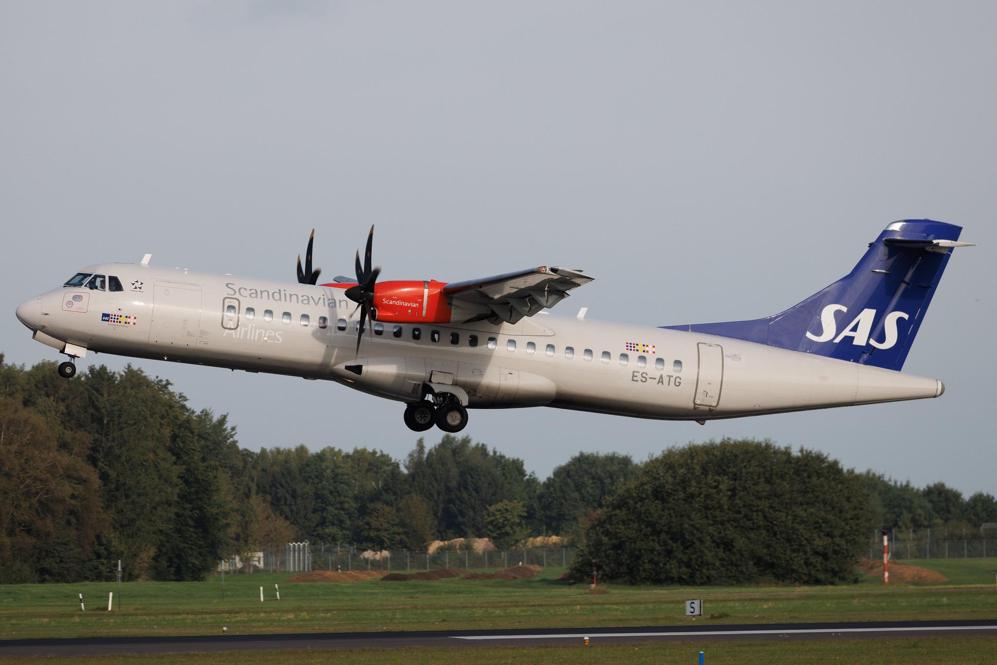 Hamburg Airport: SAS (SK / SAS) | Operator: Xfly |  ATR 72-600 AT76 | ES-ATG | MSN 1121