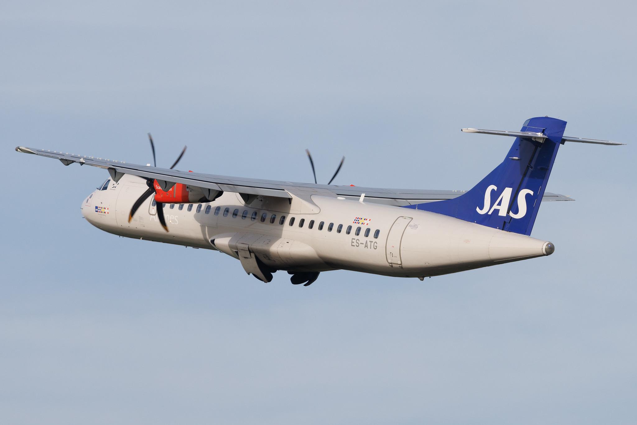 Hamburg Airport: SAS (SK / SAS) | Operator: Xfly |  ATR 72-600 AT76 | ES-ATG | MSN 1121