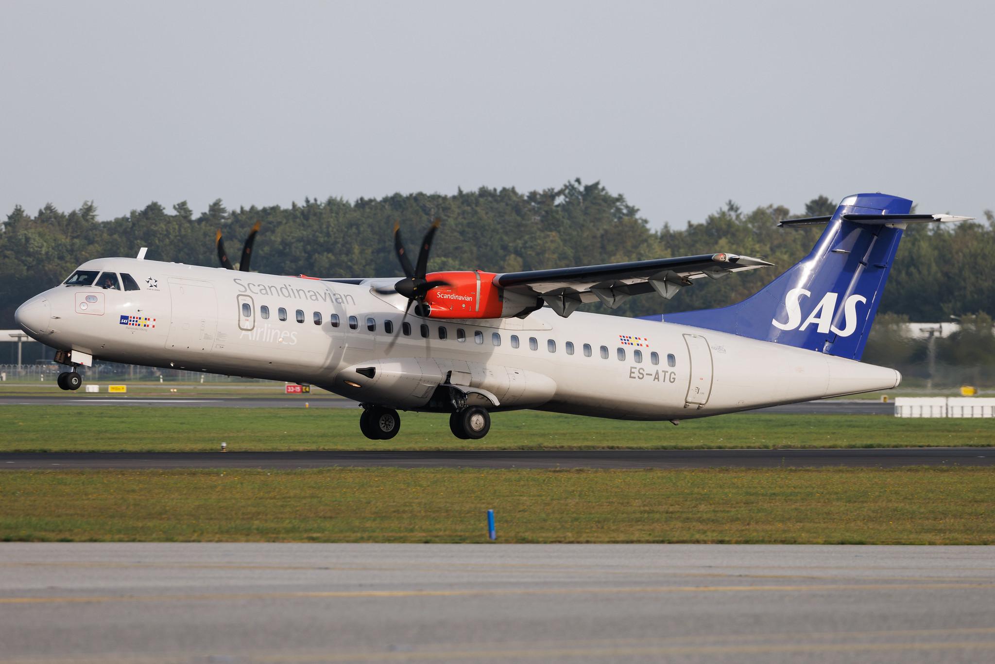 Hamburg Airport: SAS (SK / SAS) | Operator: Xfly |  ATR 72-600 AT76 | ES-ATG | MSN 1121