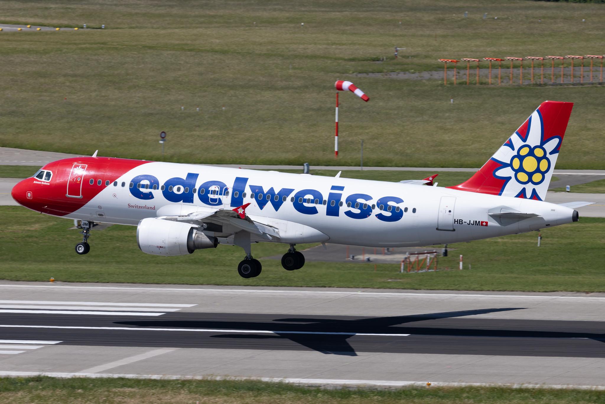Flughafen Zürich: Edelweiss Air (WK / EDW) | Airbus A320-214 A320 | HB-JJM | MSN 2627