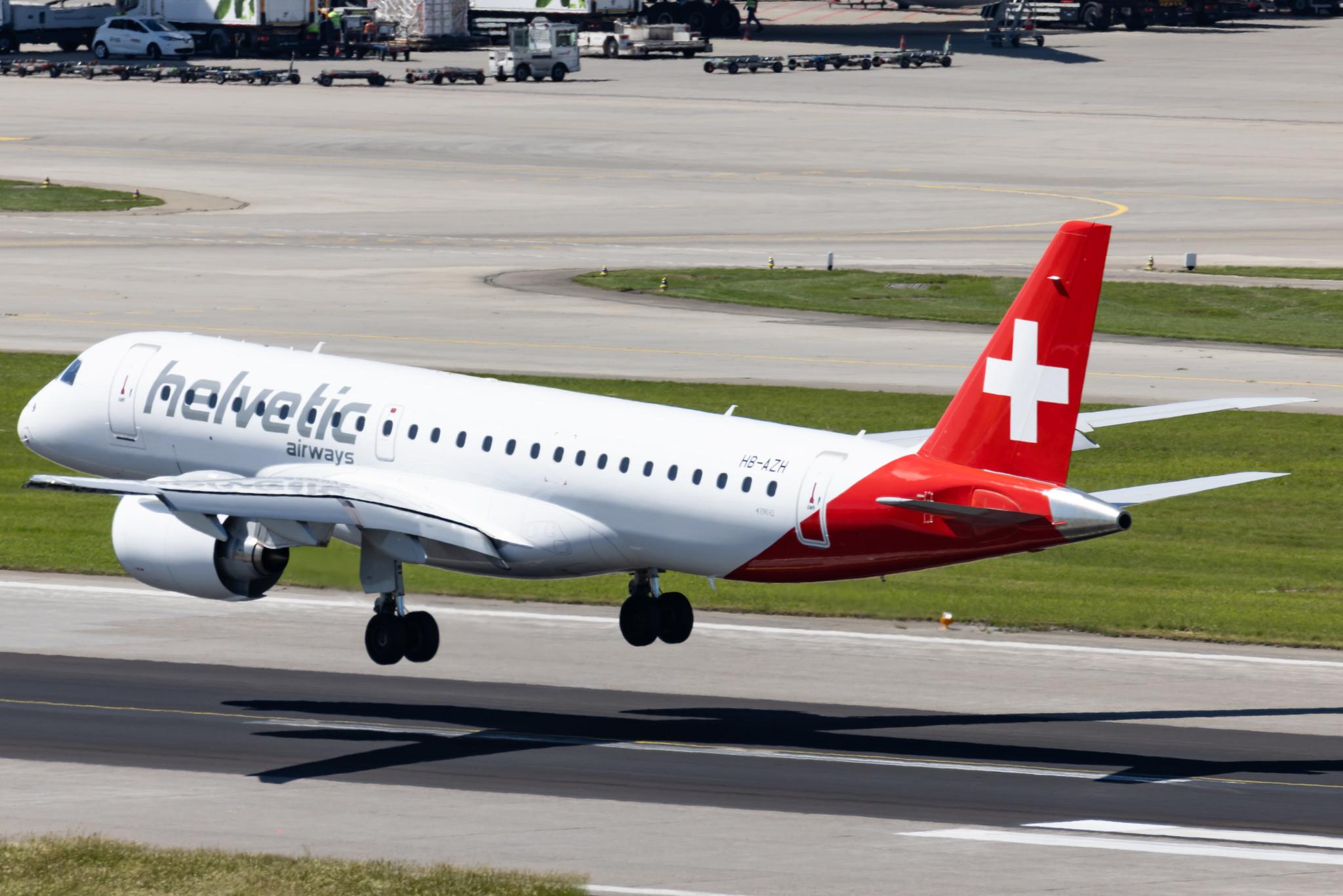 Flughafen Zürich: Helvetic Airways (2L / OAW) | Embraer E190-E2 E290 | HB-AZH | MSN 19020046