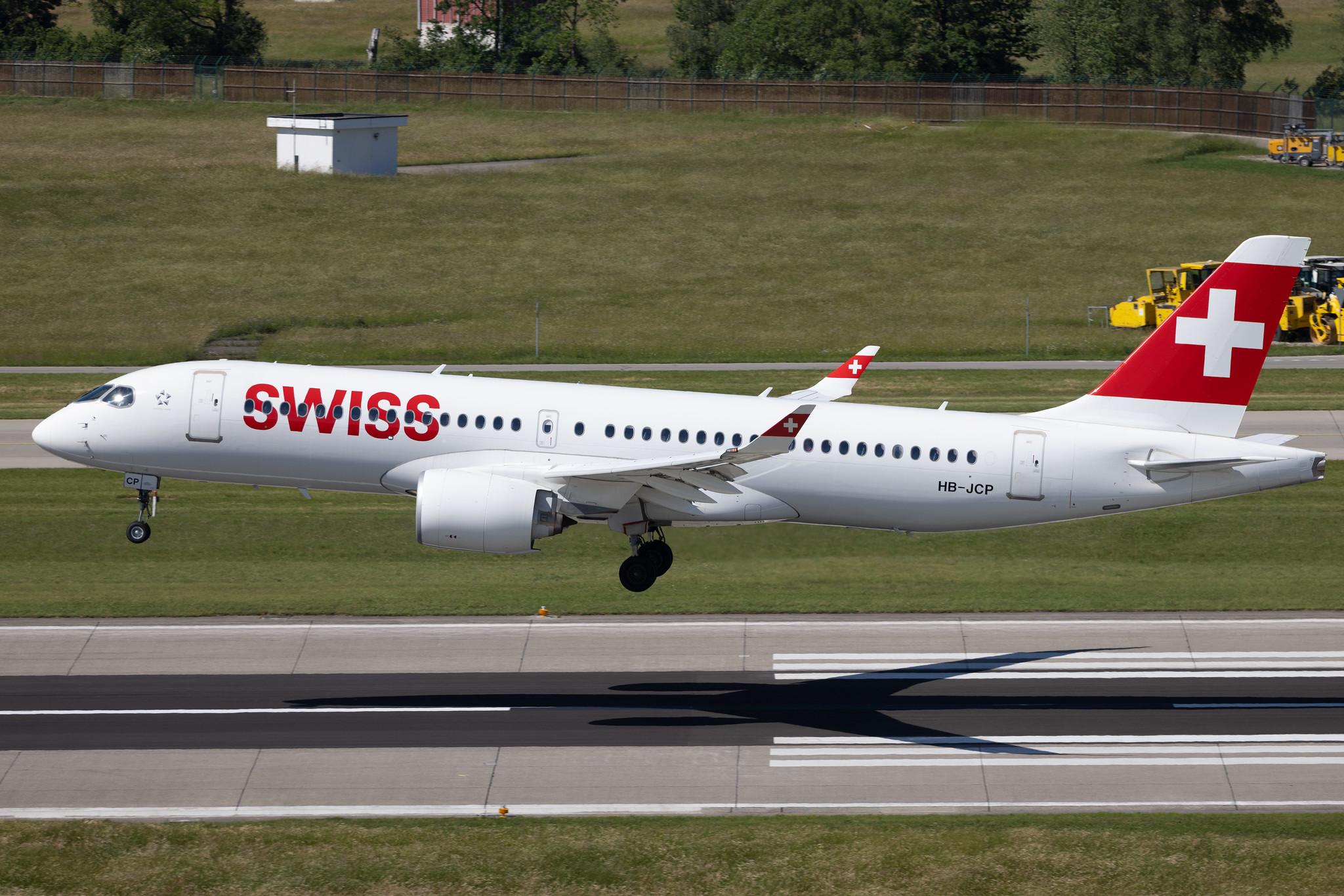 Flughafen Zürich: Swiss (LX / SWR) | Airbus A220-300 BCS3 | HB-JCP | MSN 55036