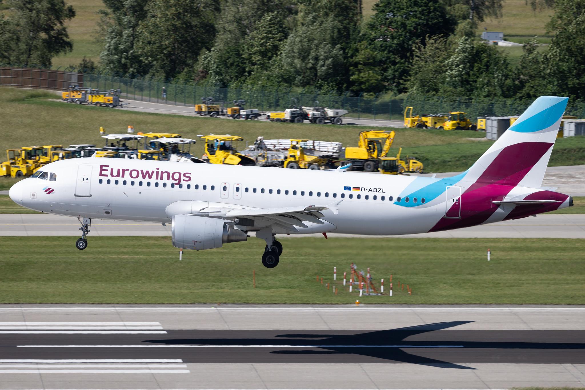Flughafen Zürich: Eurowings (EW / EWG) | Airbus A320-216 A320 | D-ABZL | MSN 3178