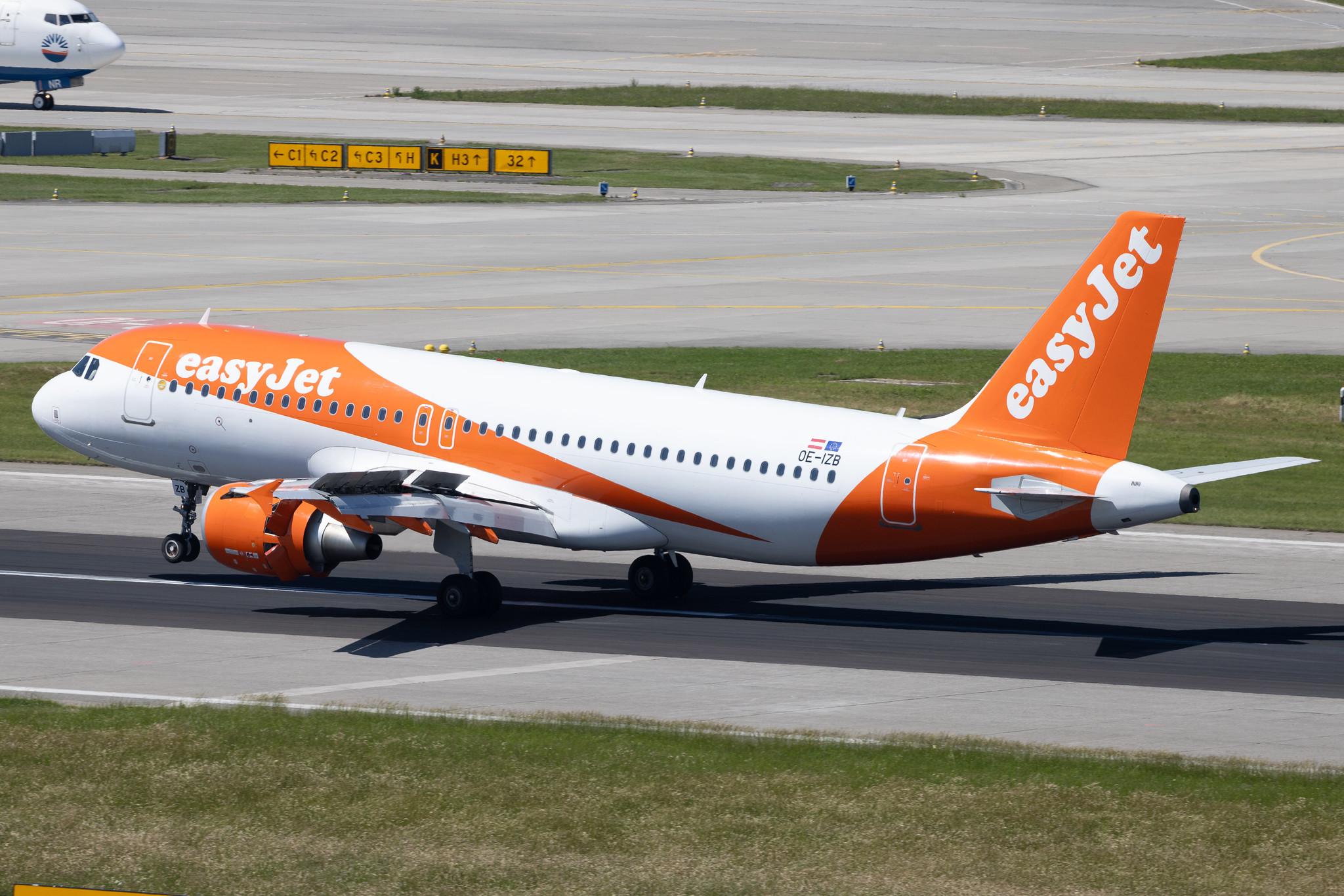 Flughafen Zürich: easyJet (U2 / EZY) | Operator: easyJet Europe | Airbus A320-214 A320 | OE-IZB | MSN 4316