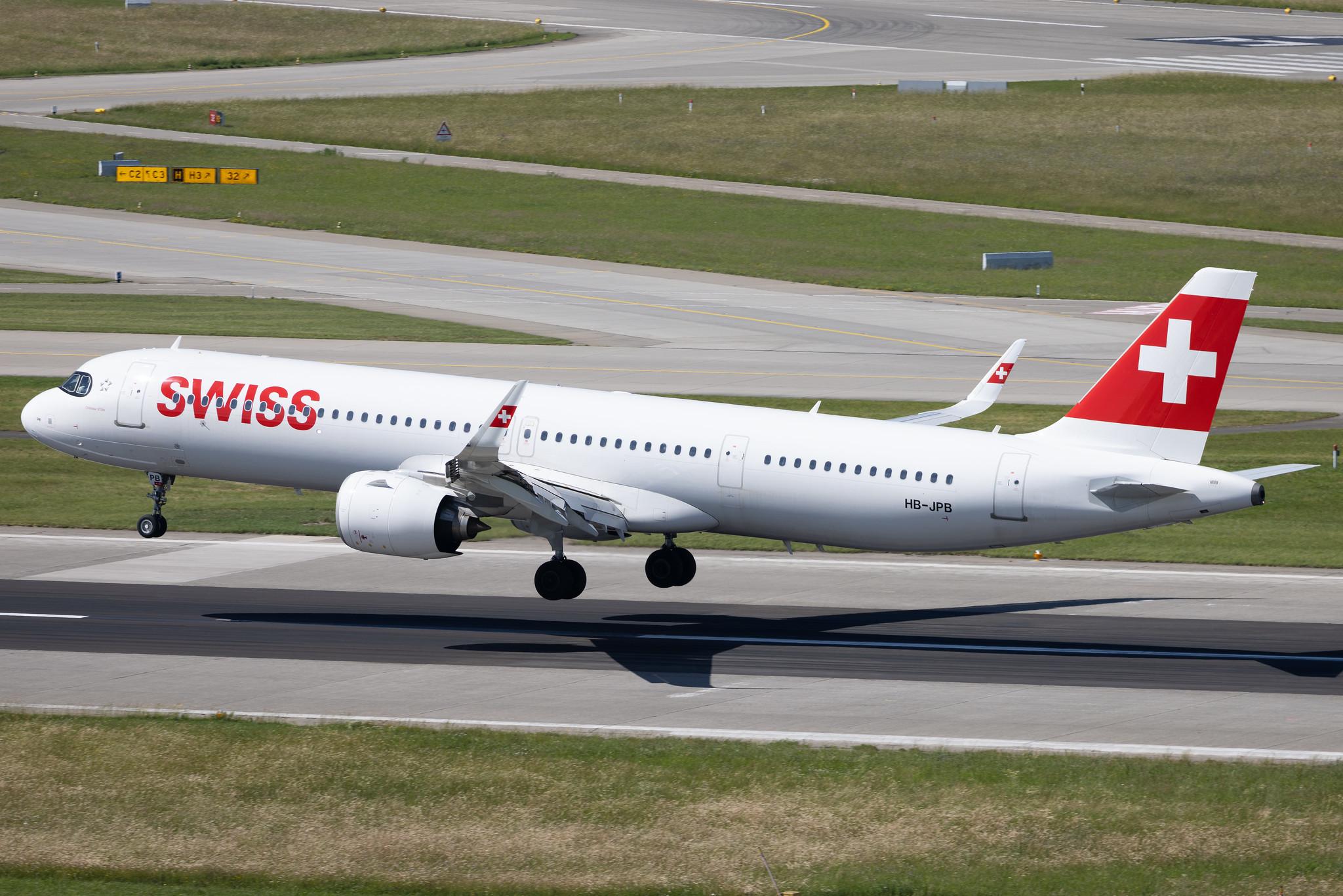 Flughafen Zürich: Swiss (LX / SWR) | Airbus A321-271NX A21N | HB-JPB | MSN 61333