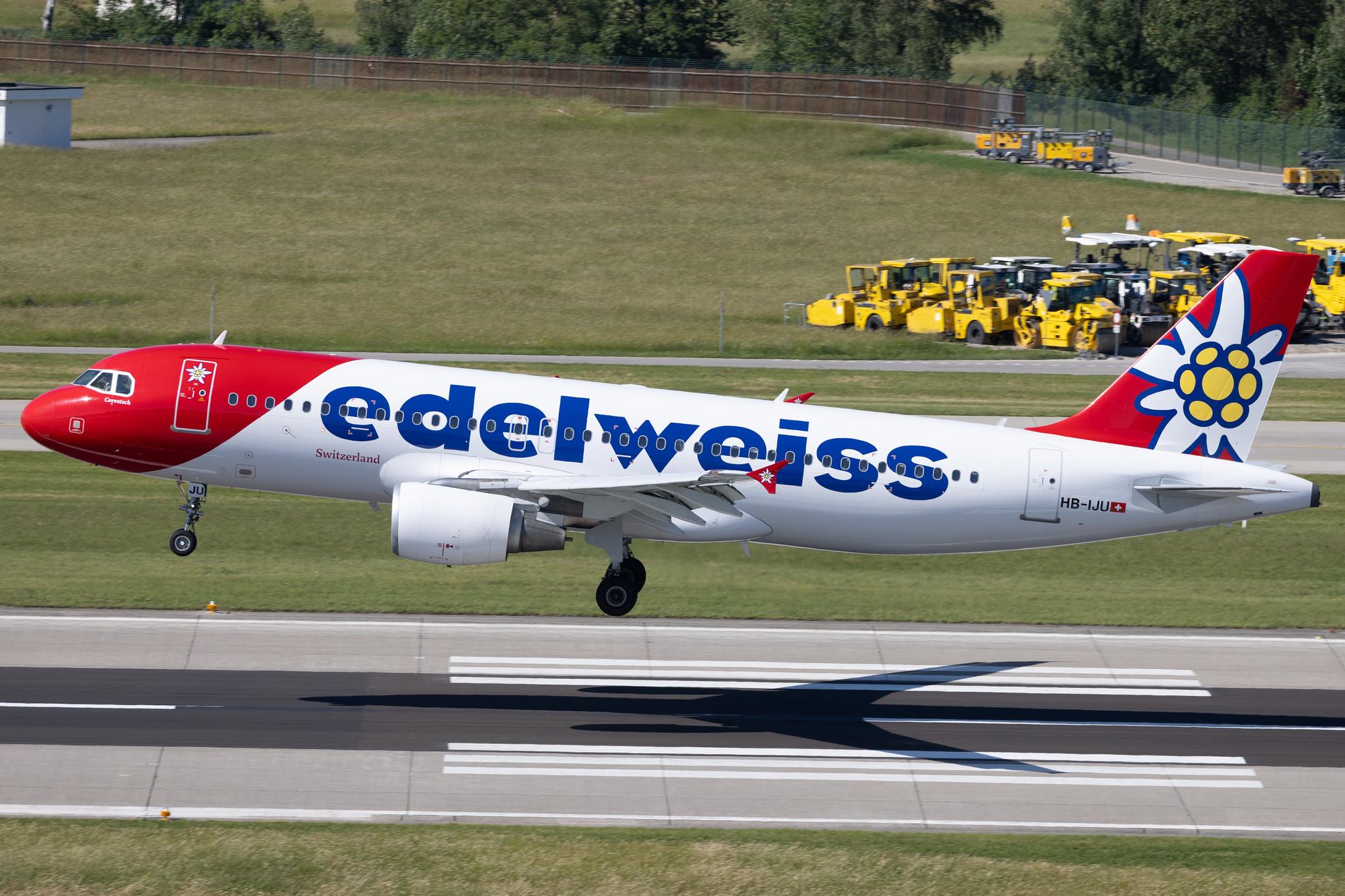 Flughafen Zürich: Edelweiss Air (WK / EDW) | Airbus A320-214 A320 | HB-IJU | MSN 1951