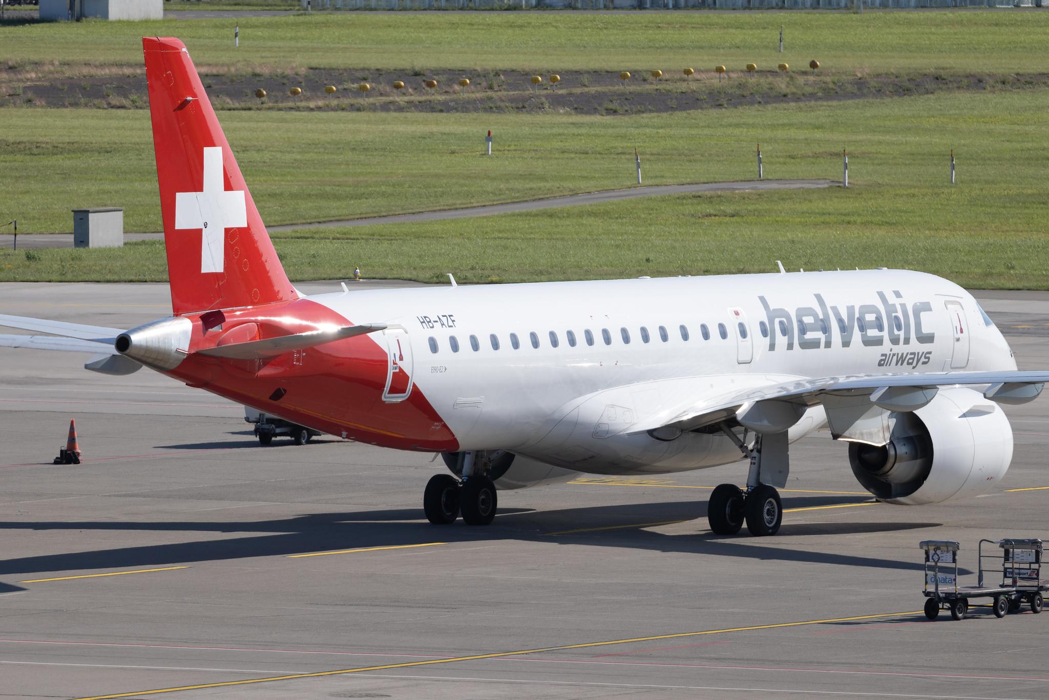 Flughafen Zürich: Helvetic Airways (2L / OAW) | Embraer E190-E2 E290 | HB-AZF | MSN 19020043